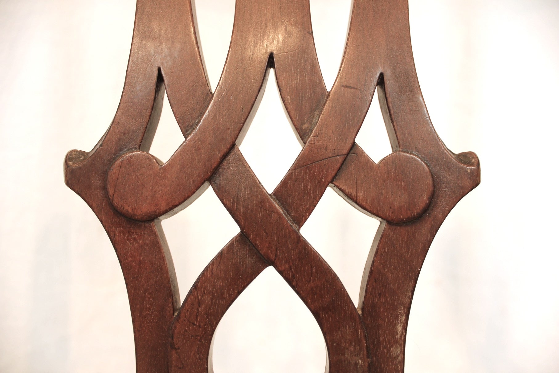 AF2-600: Antique Early 19th Century American Federal Chippendale Style Side Chair