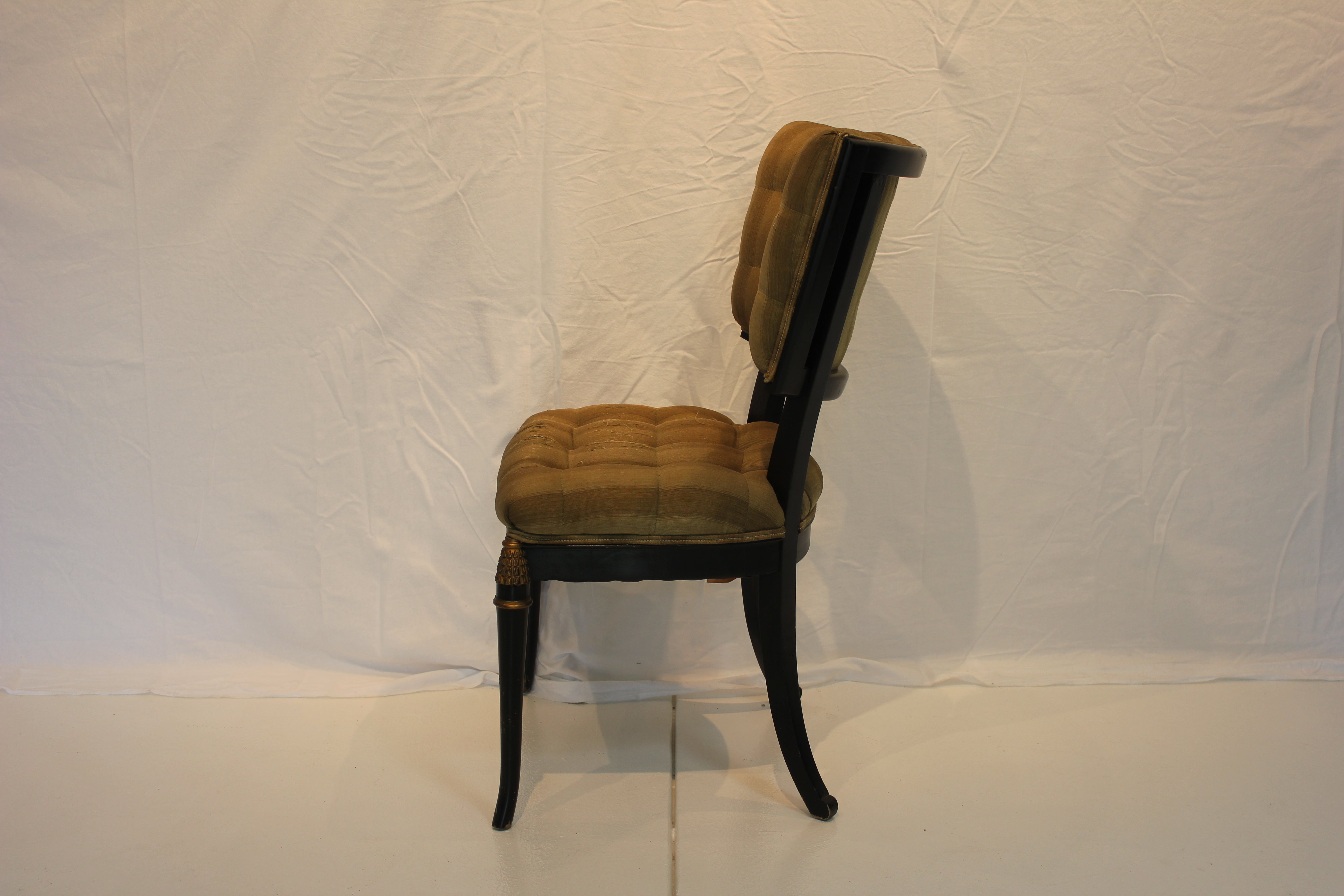 AF2-313: Vintage Pair of mid 20th Century Billy Haines Style Hollywood Regency Style Side Chairs (Needing New Upholstery)