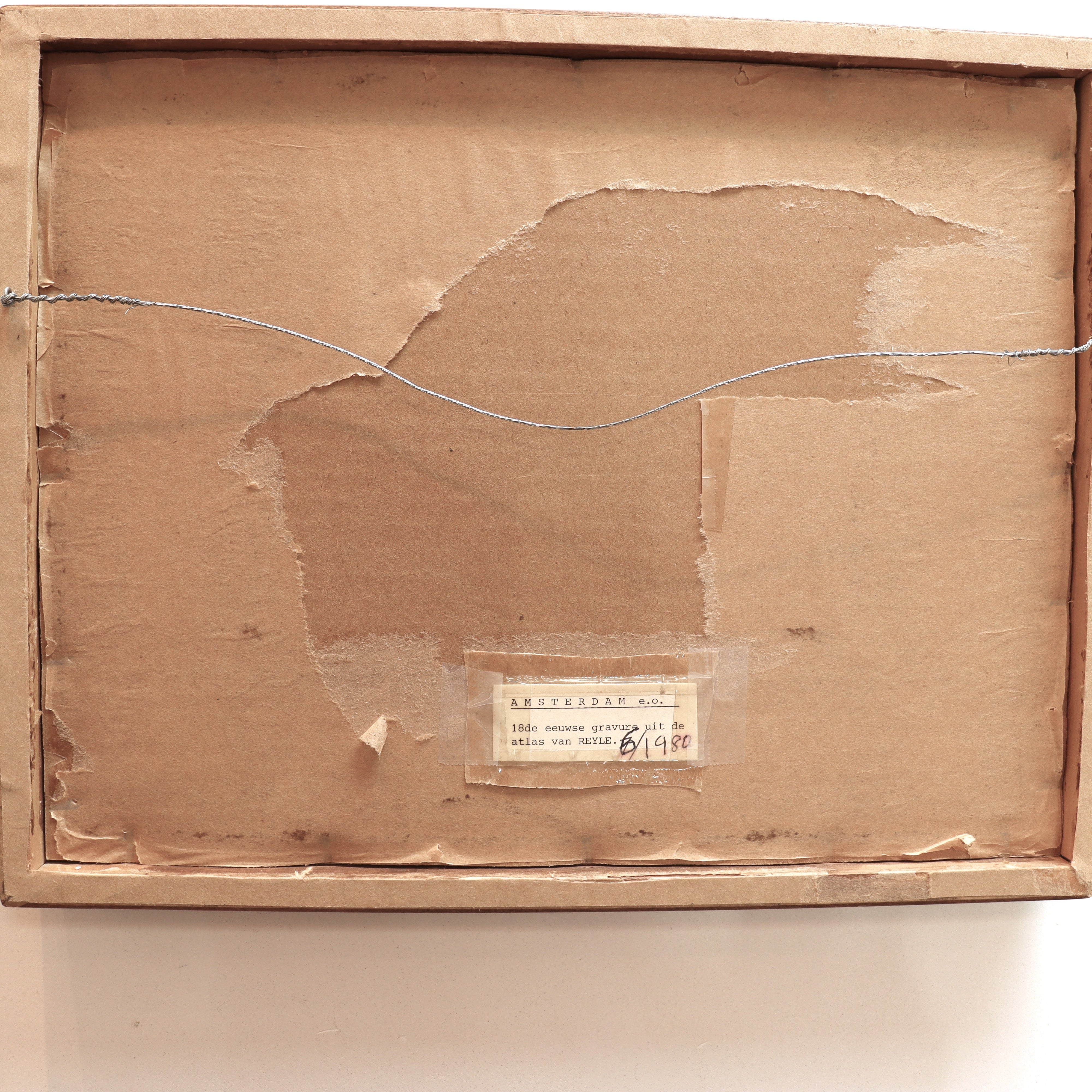 AW7-071: Antique Later Engraving of a 17th Century Hand Colored Engraved Map of the City of Amsterdam