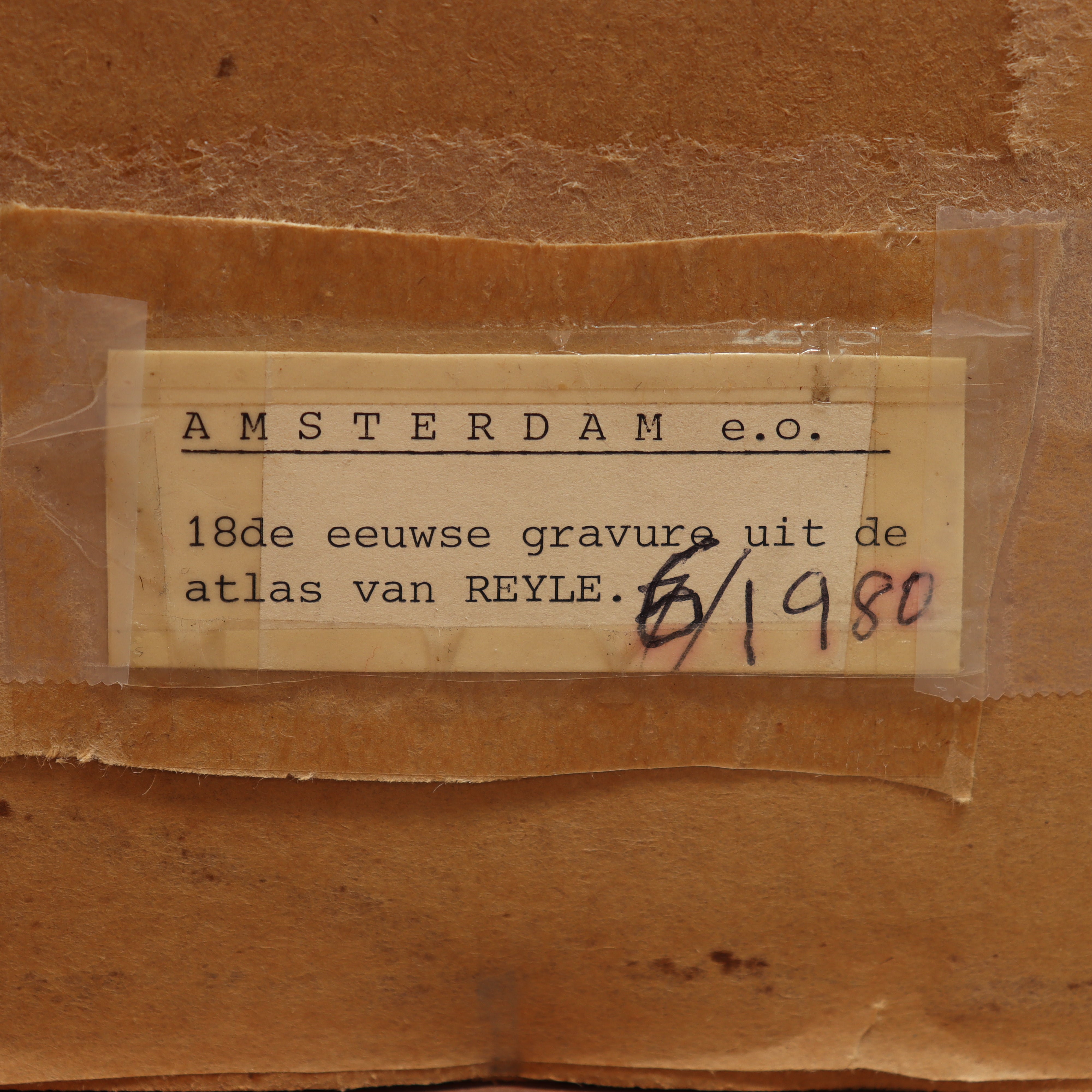 AW7-071: Antique Later Engraving of a 17th Century Hand Colored Engraved Map of the City of Amsterdam