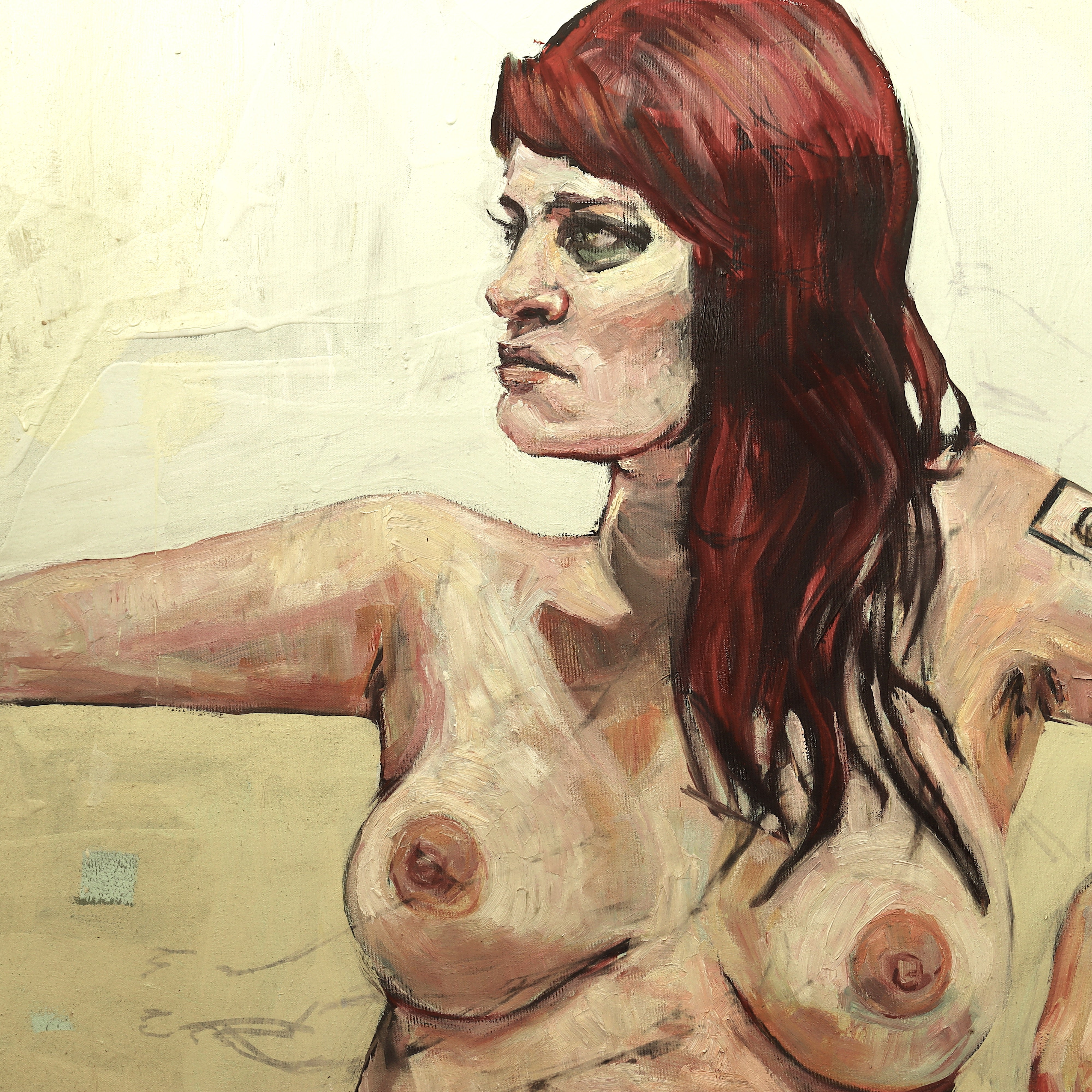 AW824: David Gant "Morgan" Portrait of a Woman Oil on Canvas