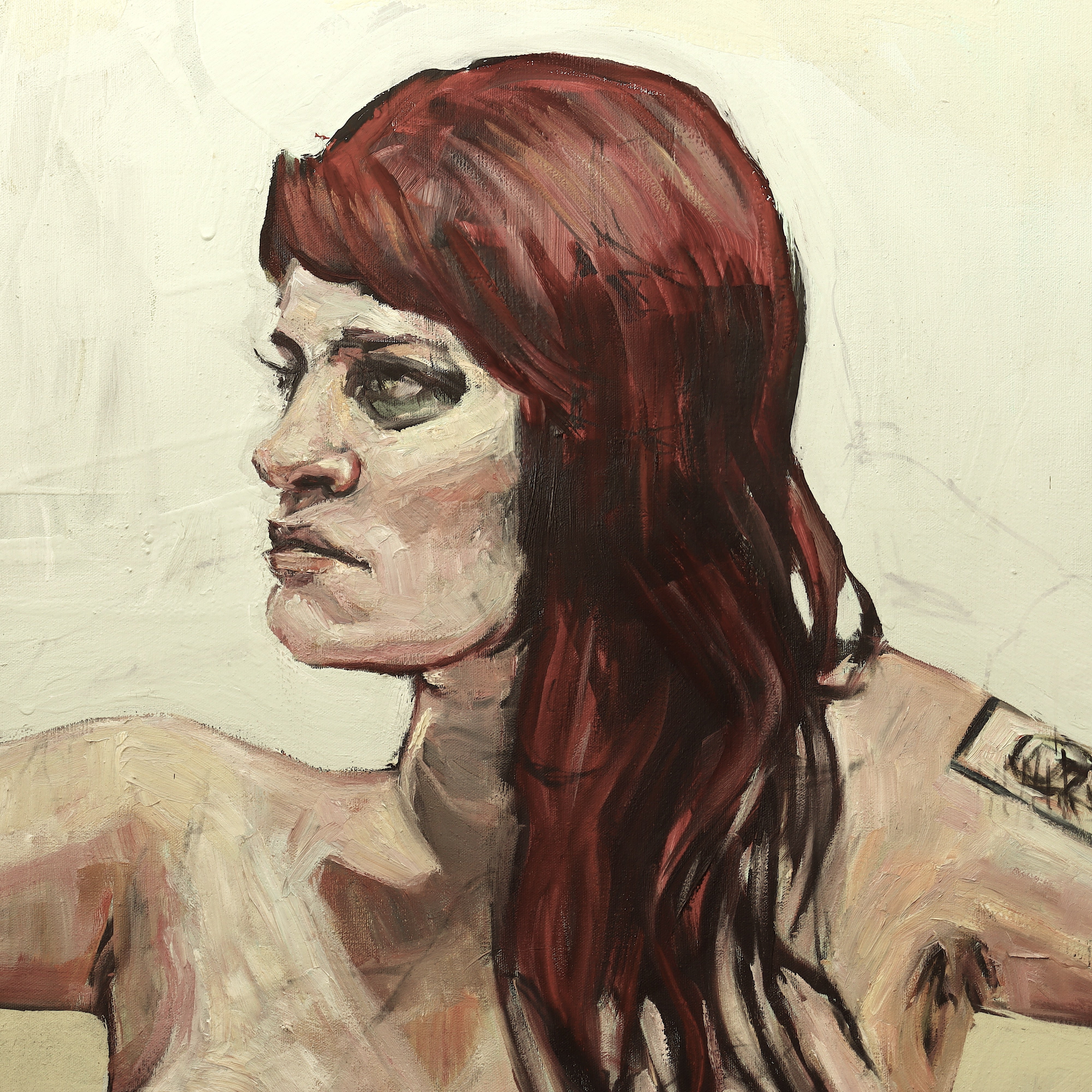 AW824: David Gant "Morgan" Portrait of a Woman Oil on Canvas