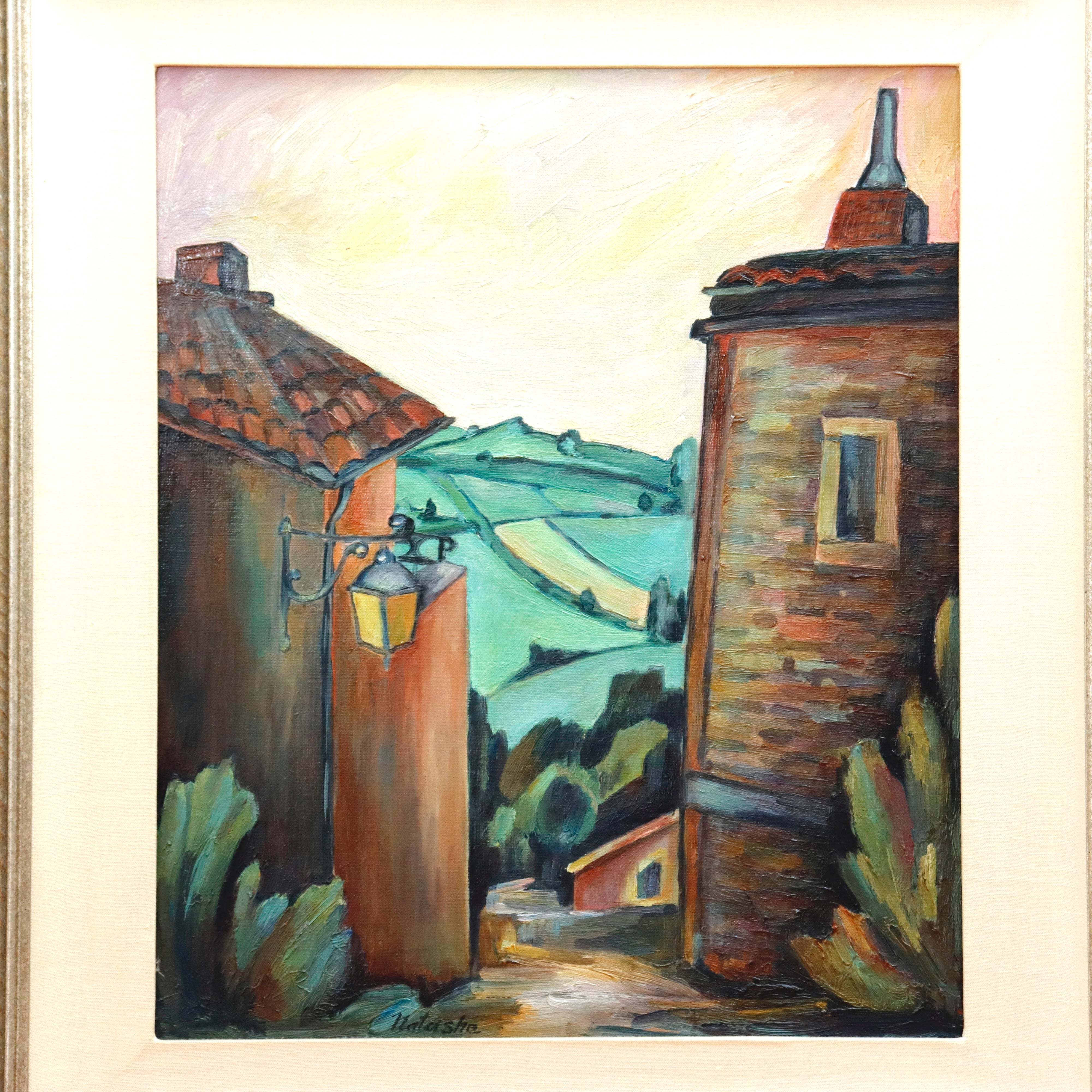 AW908: Natasha Fauvist Landscape Oil onBoard