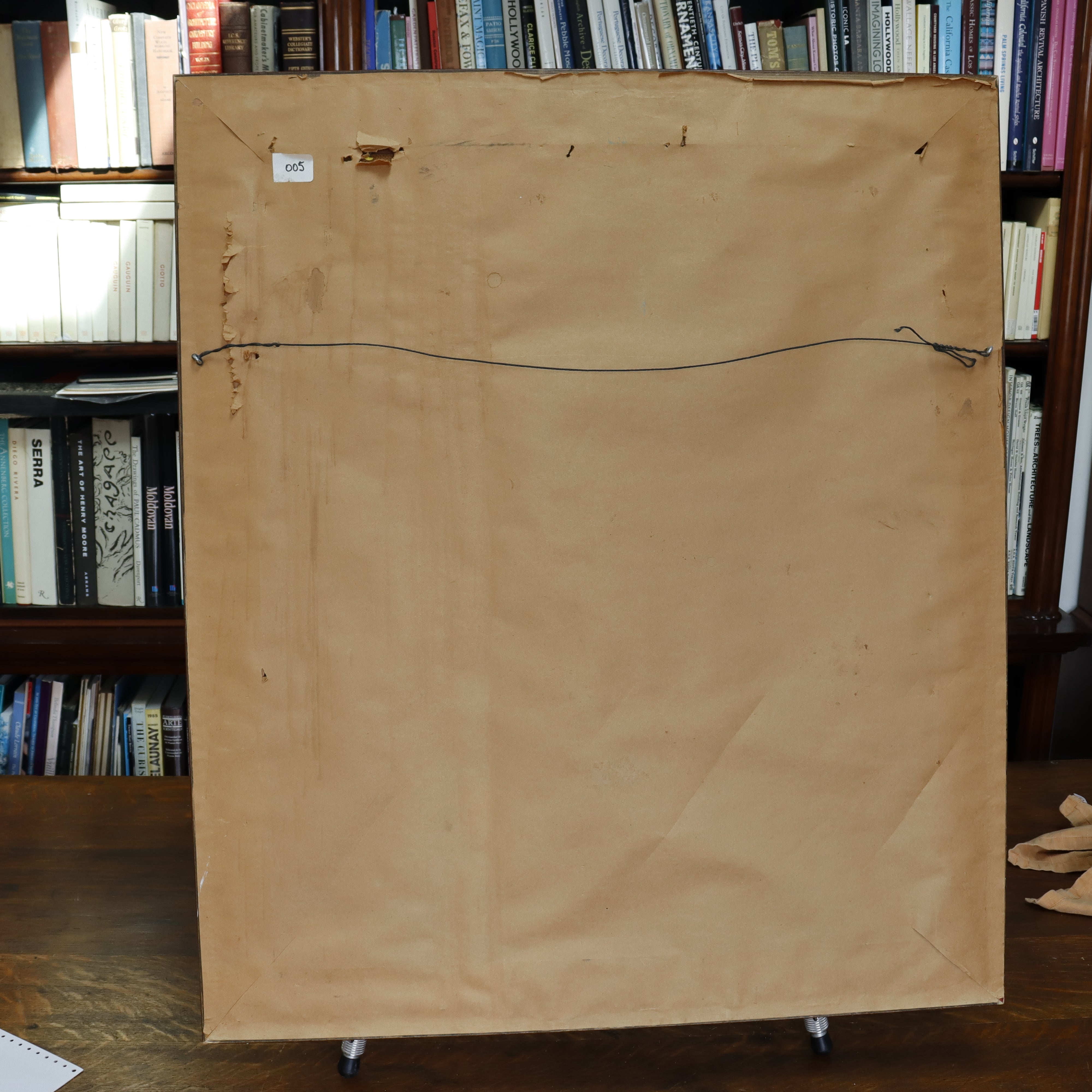 AW005: Salvador Brazilian Street to Bay of Bahia Oil on Board Signed Dominique