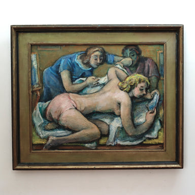 Samuel Heller "Lavishment" Modernist Oil on Canvas Painting | Work of Man