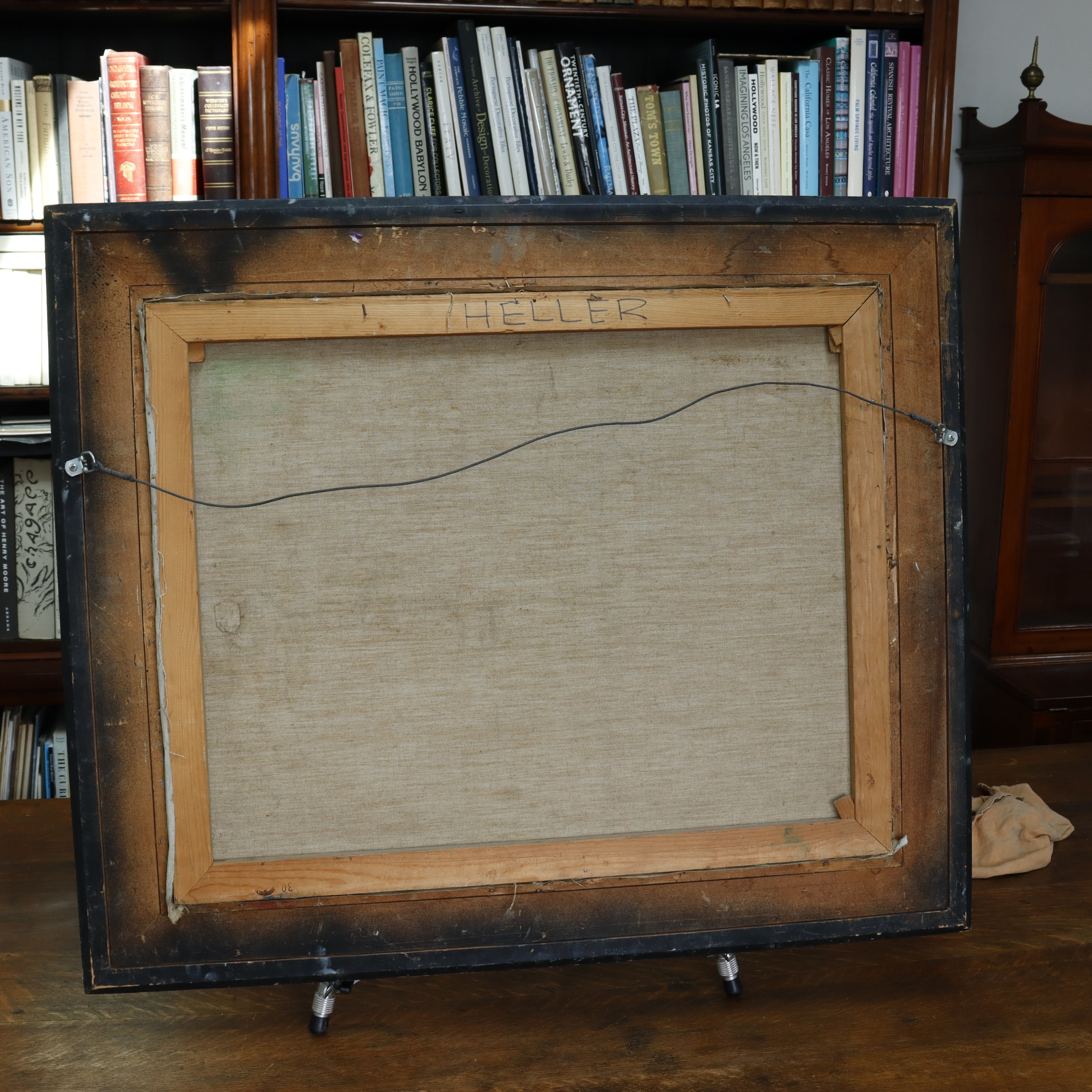 AW909: Samuel Heller "Lavishment" Mid Century Modernist Oil on Canvas Painting