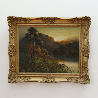 Loch Rannoch 19th Century Oil on Canvas Landscape Painting | Work of Man