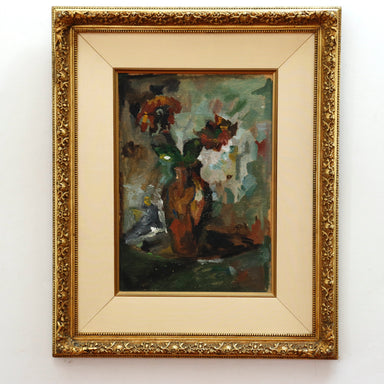 Fauvist Still Life Mid Century Oil on Canvas Painting | Work of Man