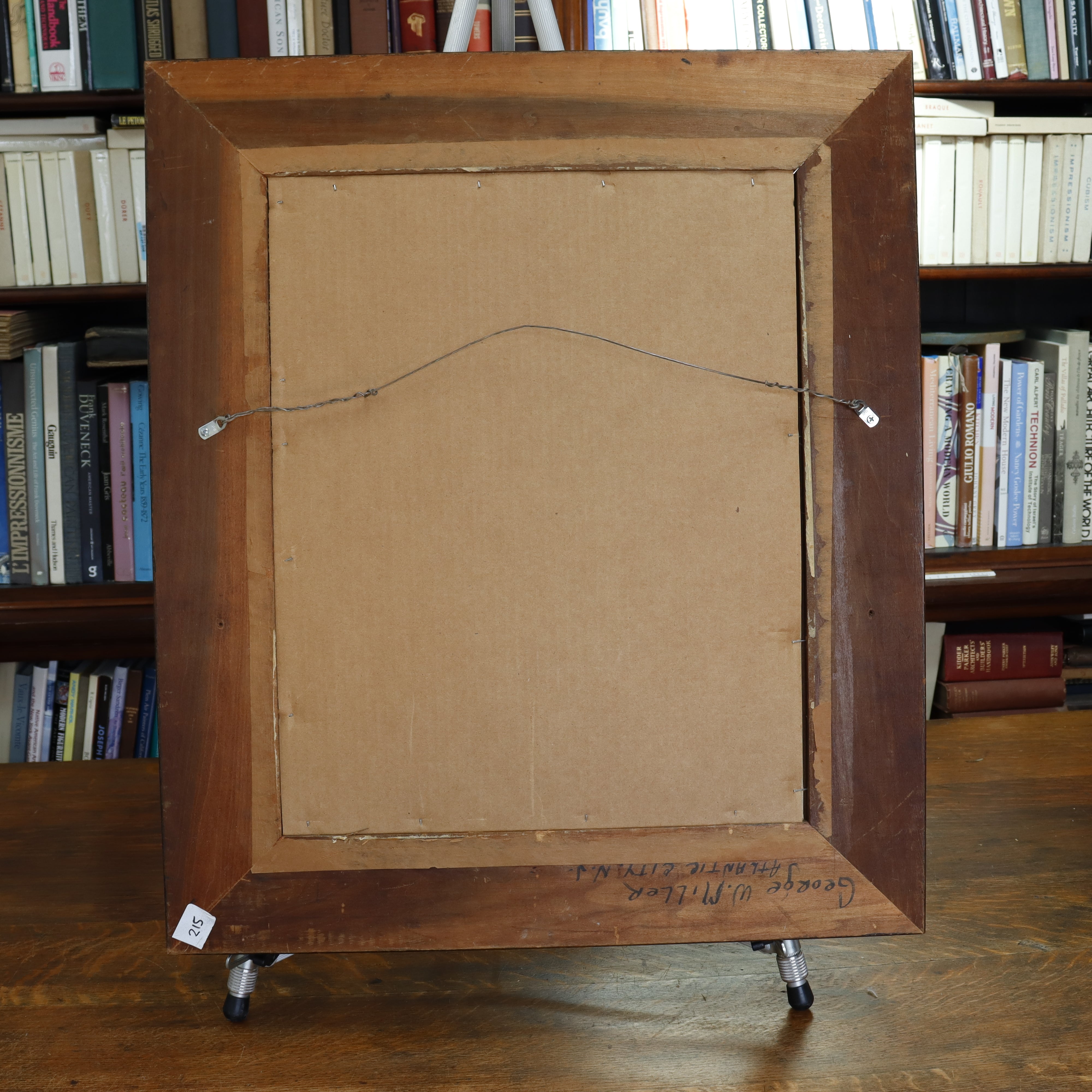 AW215: George W. Miller Self Portrait Oil on Board Painting