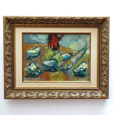 Modernist Impressionist Still Life Oil on Canvas Painting in the Manner of Cezanne | Work of Man