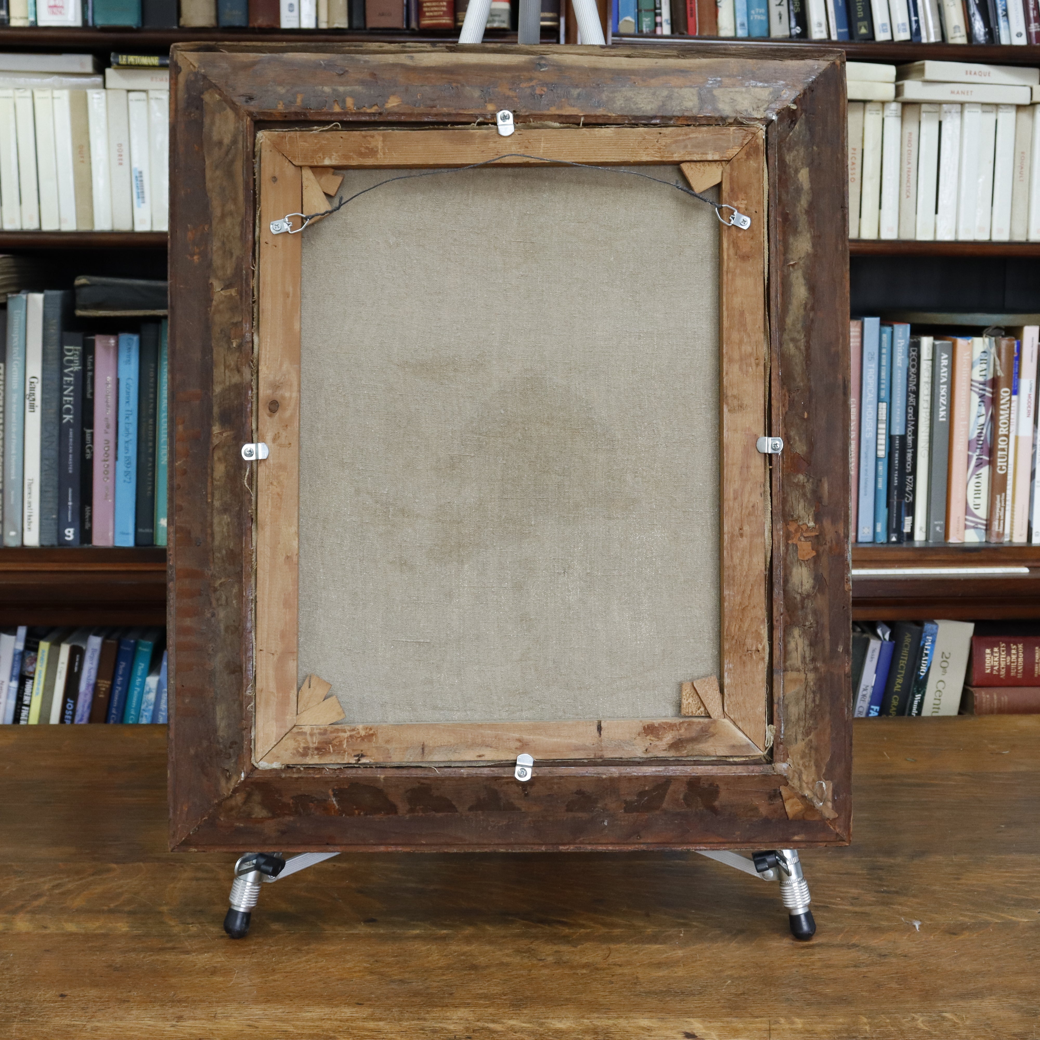 AW088: Arabian Street Scene Oil on Canvas Painting Signed Yongert