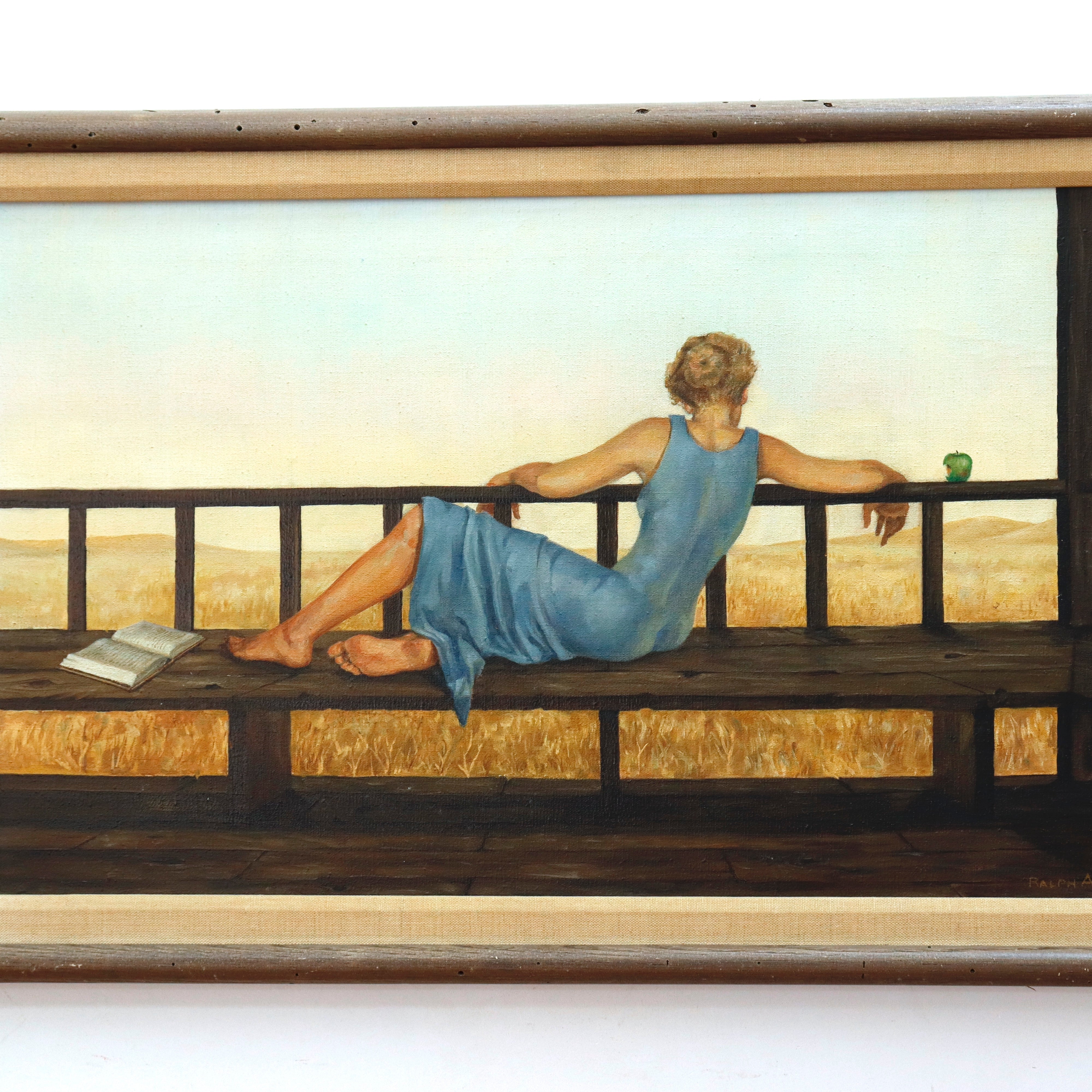 AW320: Ralph Anderson Lazy Summer Afternoon Oil on Canvas Painting 1962