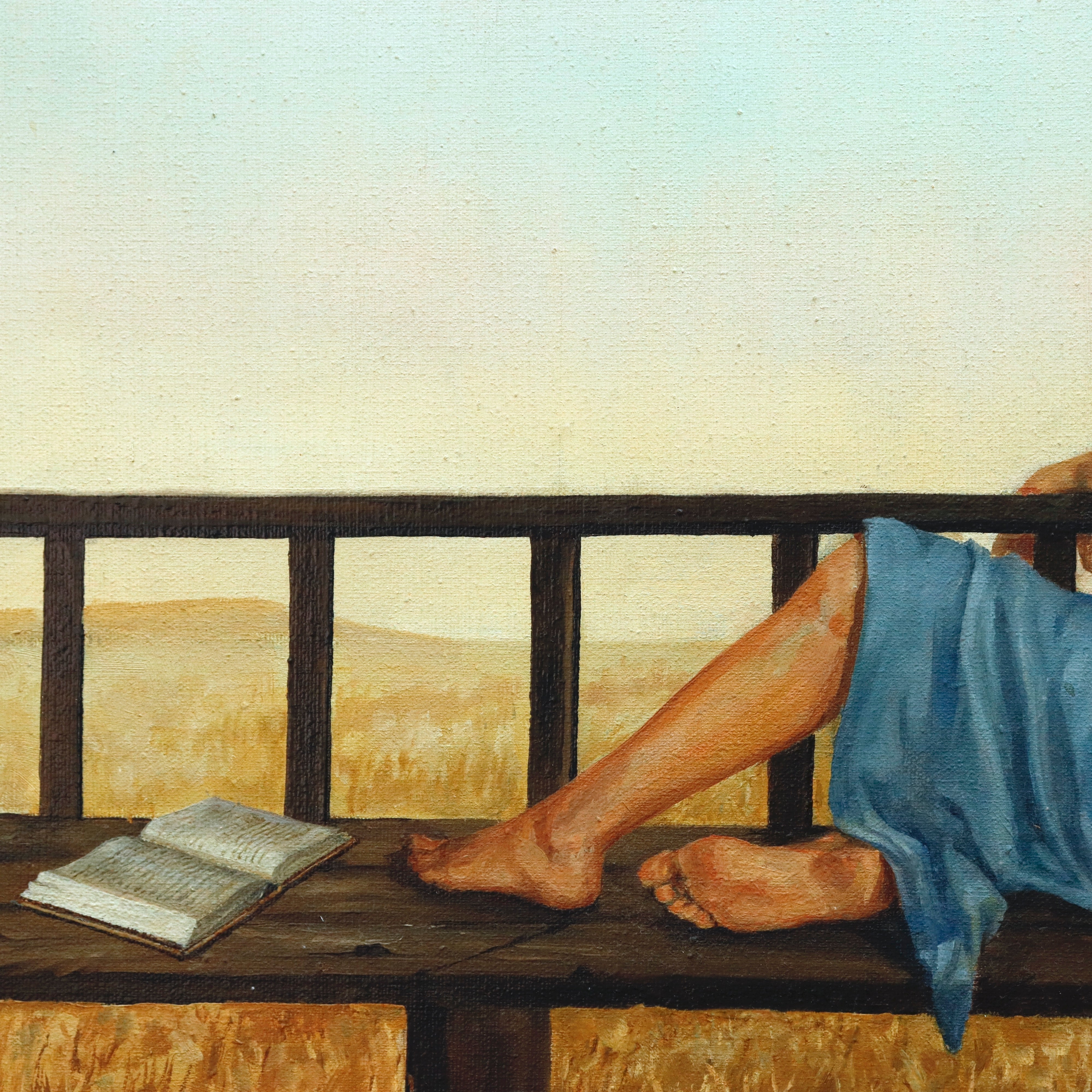 AW320: Ralph Anderson Lazy Summer Afternoon Oil on Canvas Painting 1962