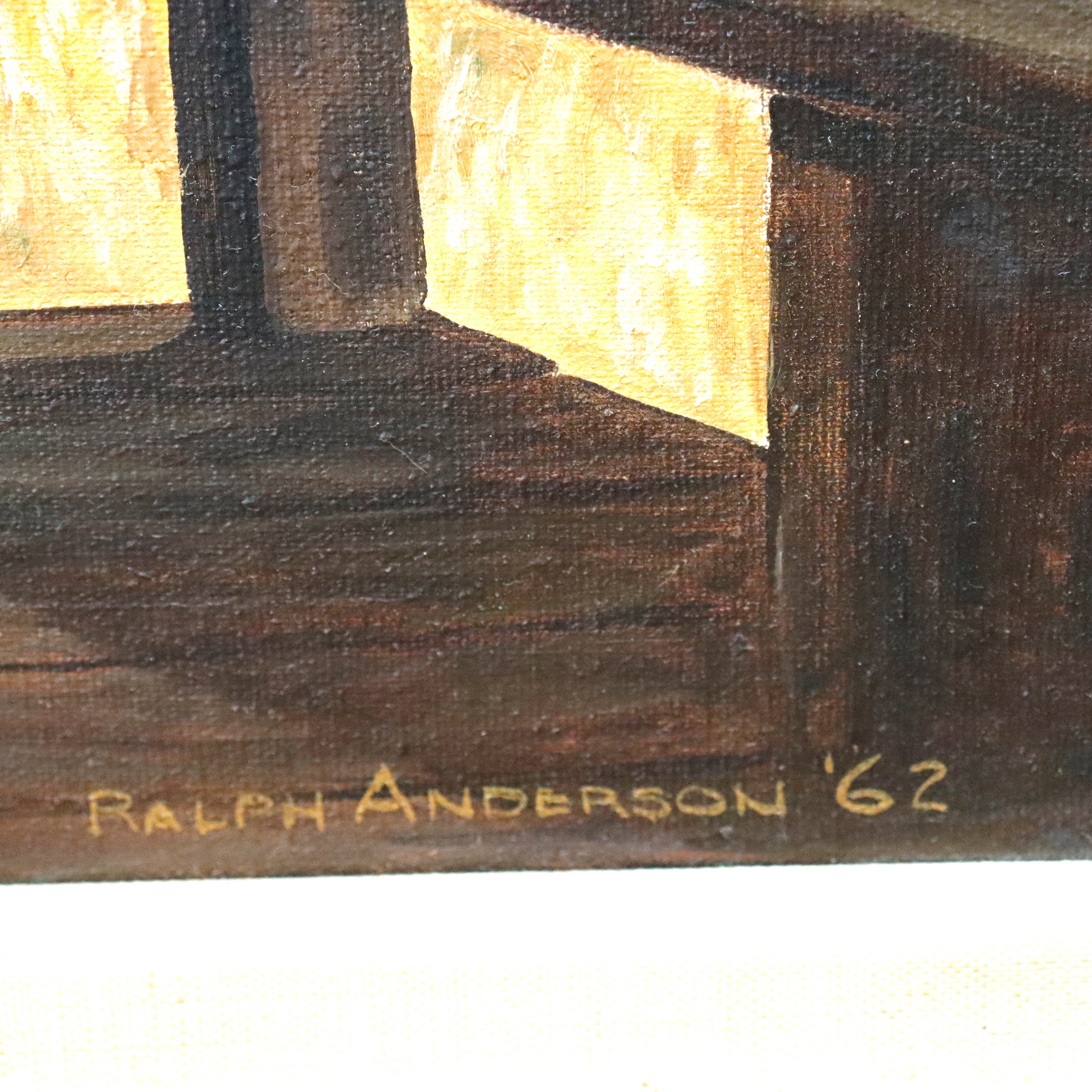 AW320: Ralph Anderson Lazy Summer Afternoon Oil on Canvas Painting 1962