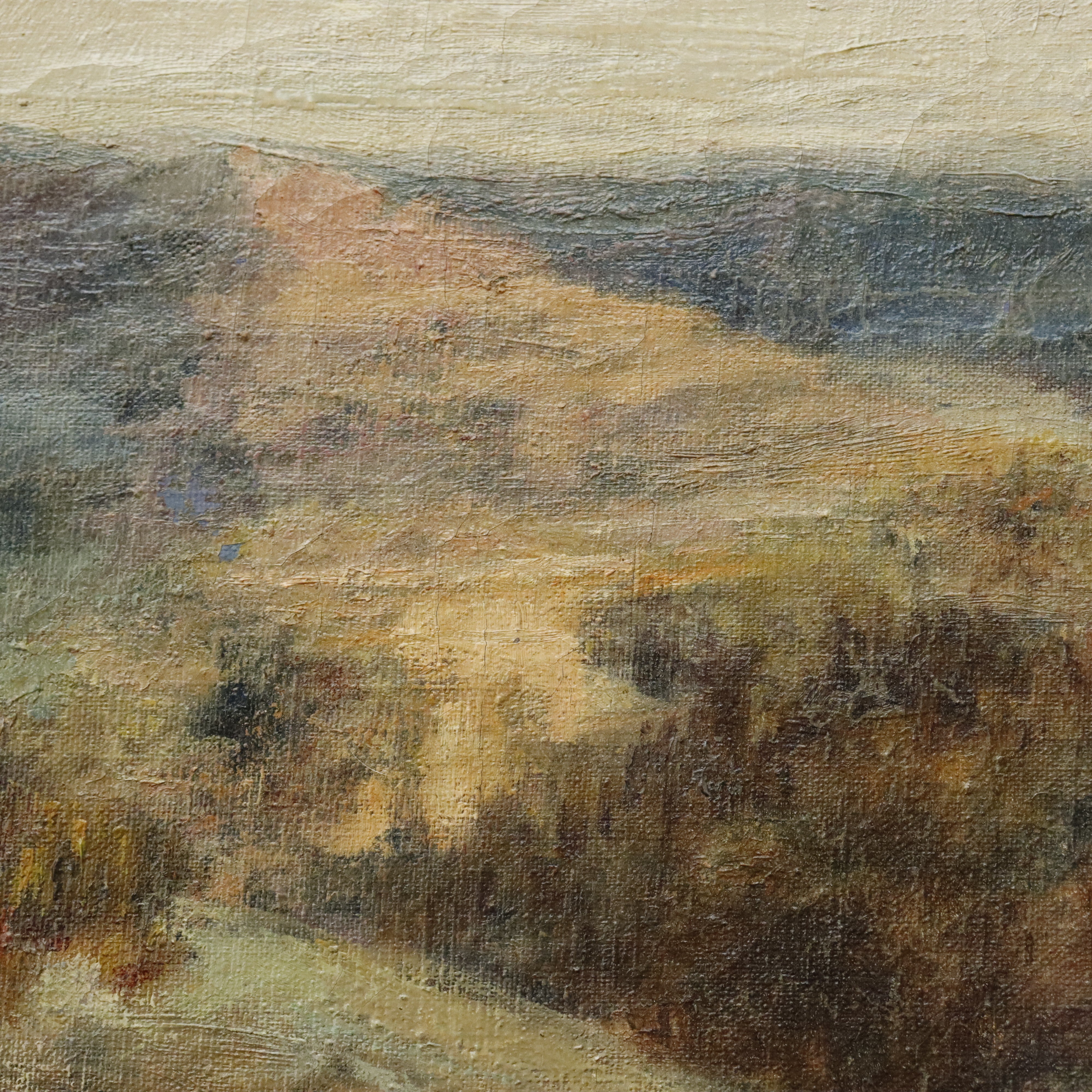 AW310: Imogene Williams The Ozarks WPA American Regionalist Artist Oil on Canvas Painting Circa 1940's