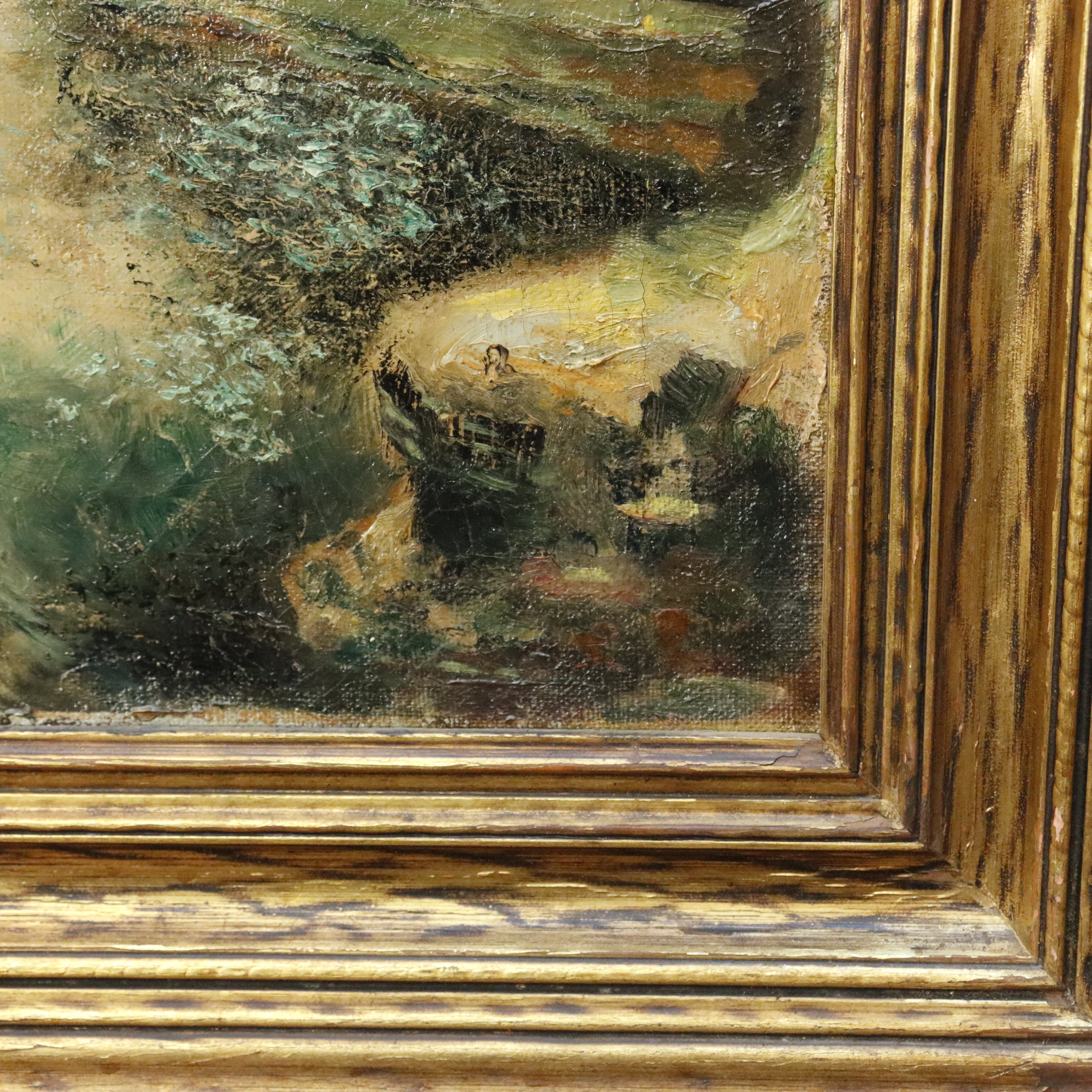 AW310: Imogene Williams The Ozarks WPA American Regionalist Artist Oil on Canvas Painting Circa 1940's