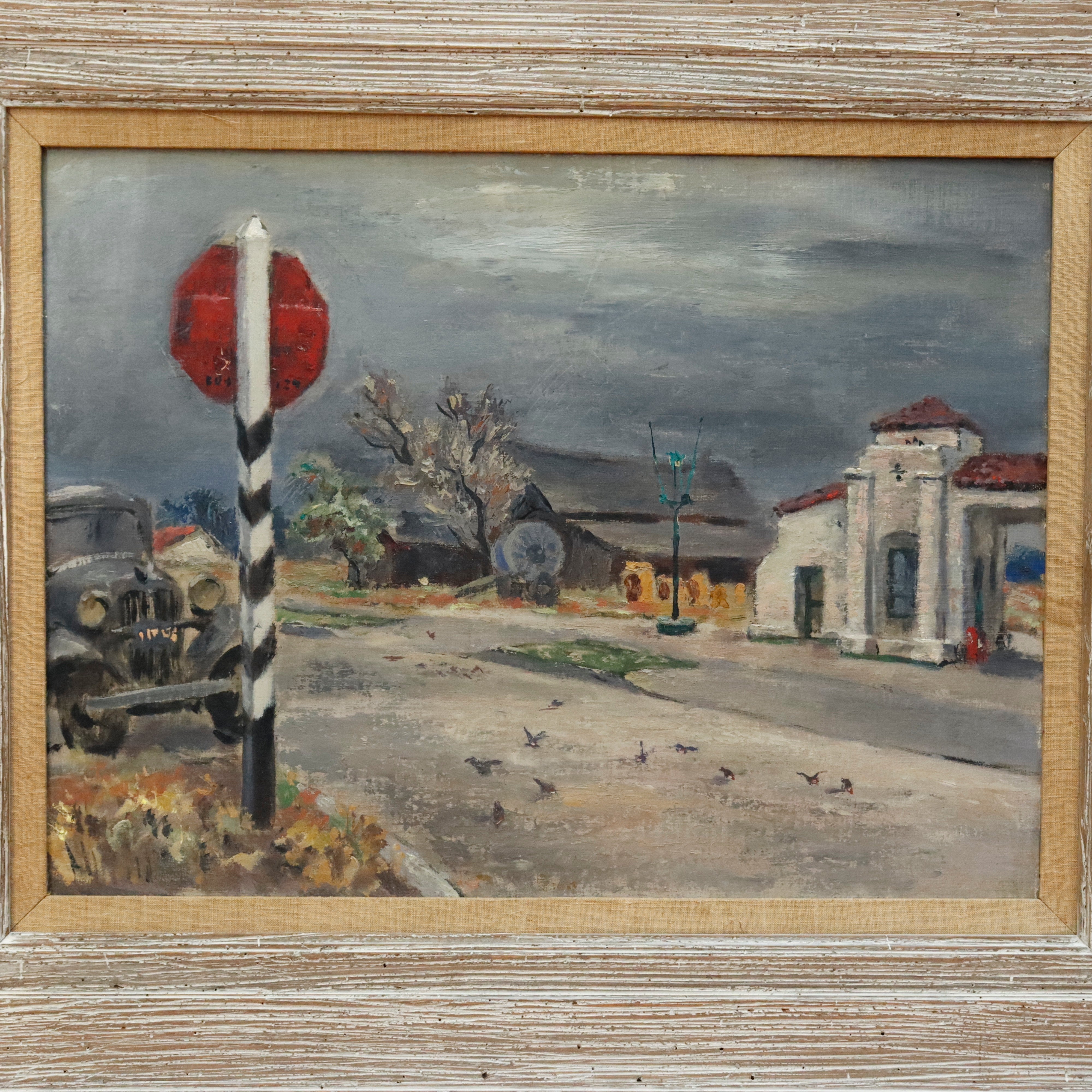 AW542: Early 20th Century American Southwest Regionalist Impressionist -  WPA Era - Oil on Board