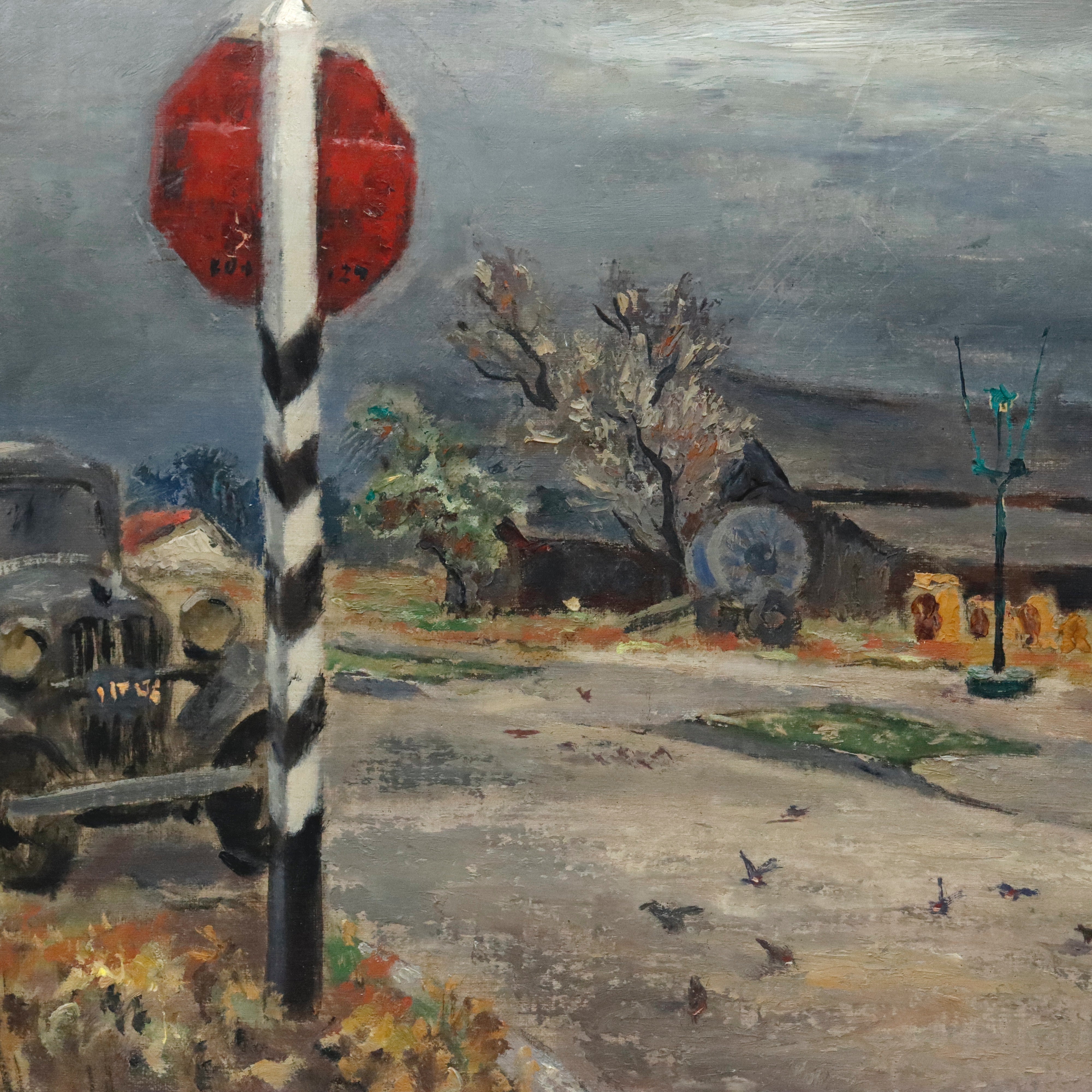 AW542: Early 20th Century American Southwest Regionalist Impressionist -  WPA Era - Oil on Board