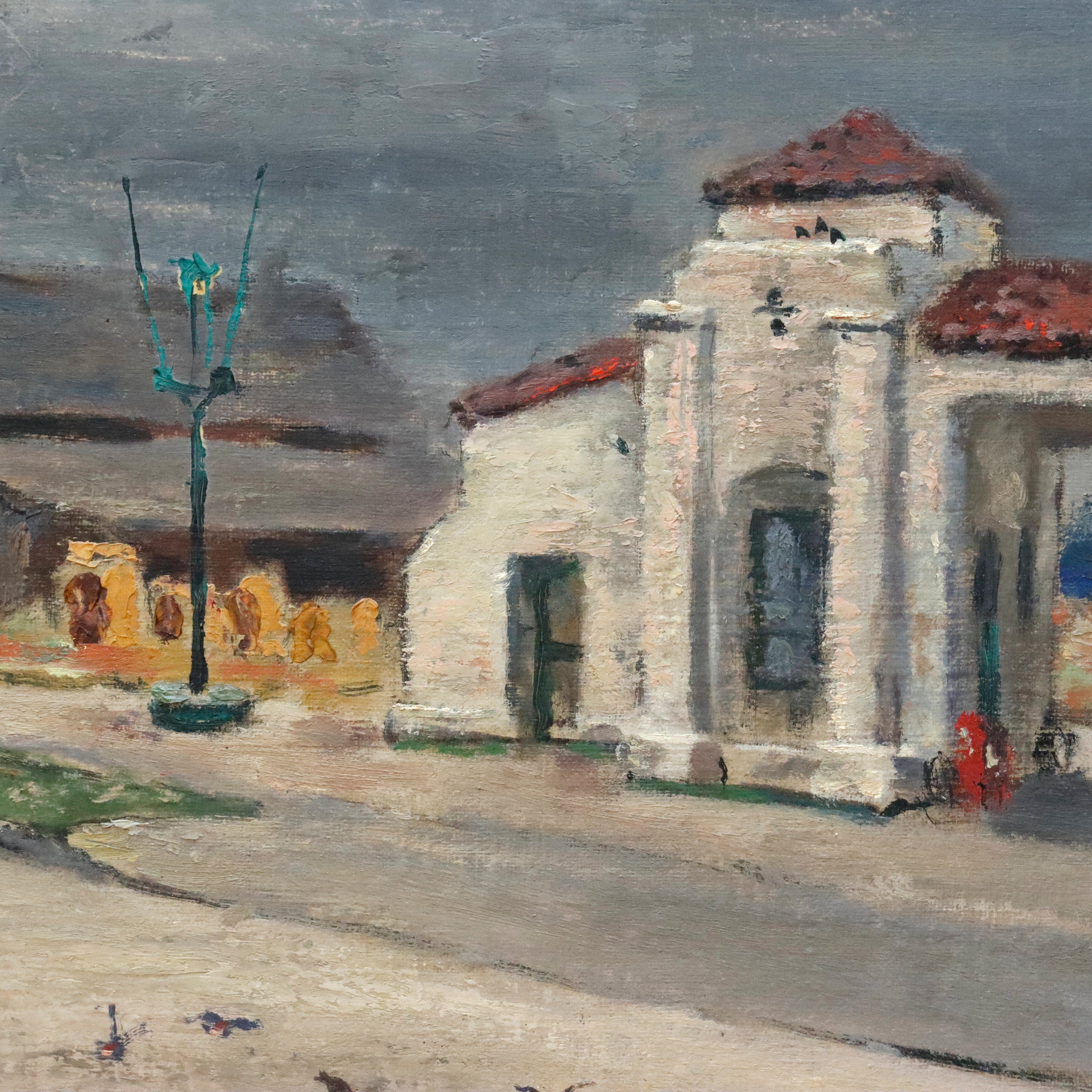 AW542: Early 20th Century American Southwest Regionalist Impressionist -  WPA Era - Oil on Board