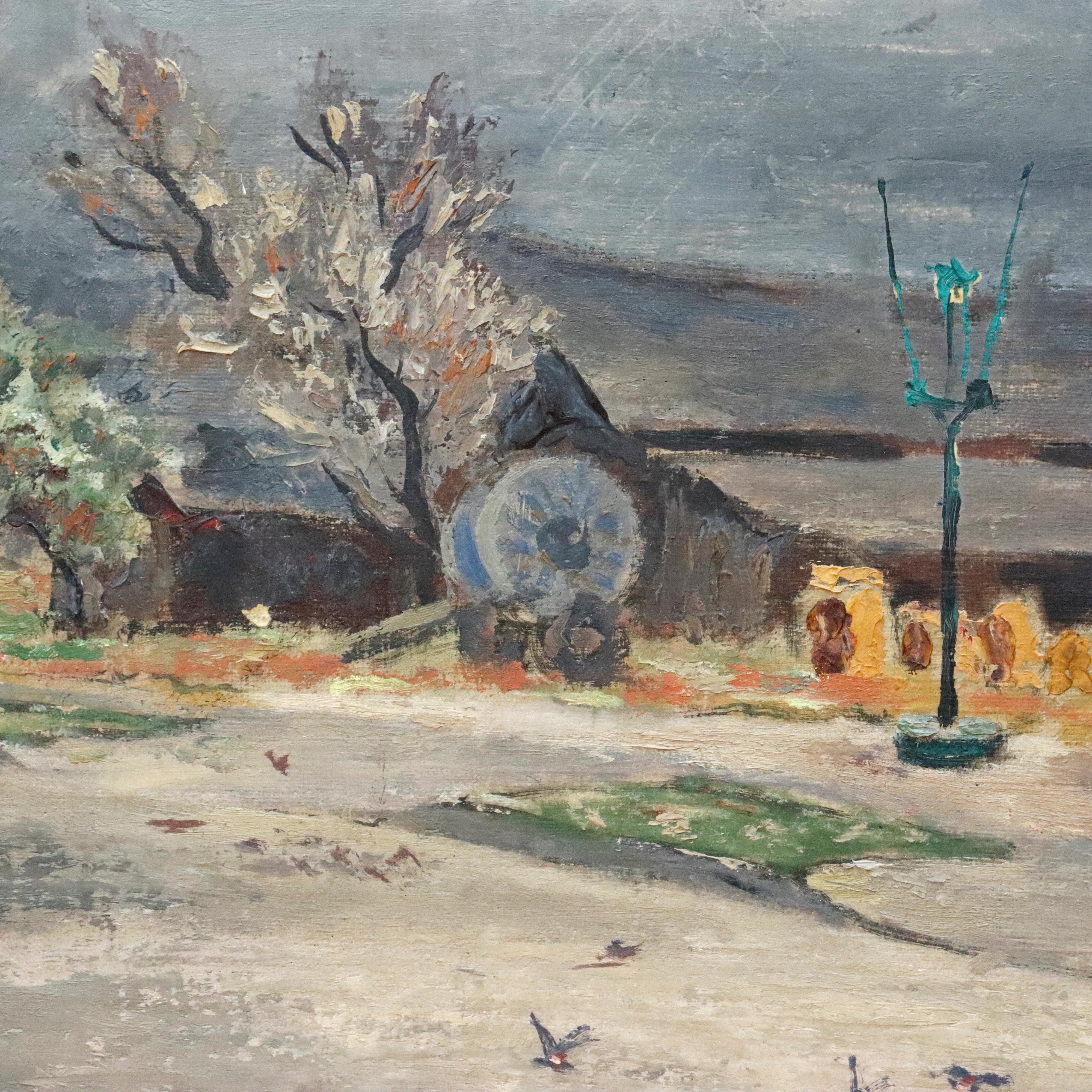 AW542: Early 20th Century American Southwest Regionalist Impressionist -  WPA Era - Oil on Board