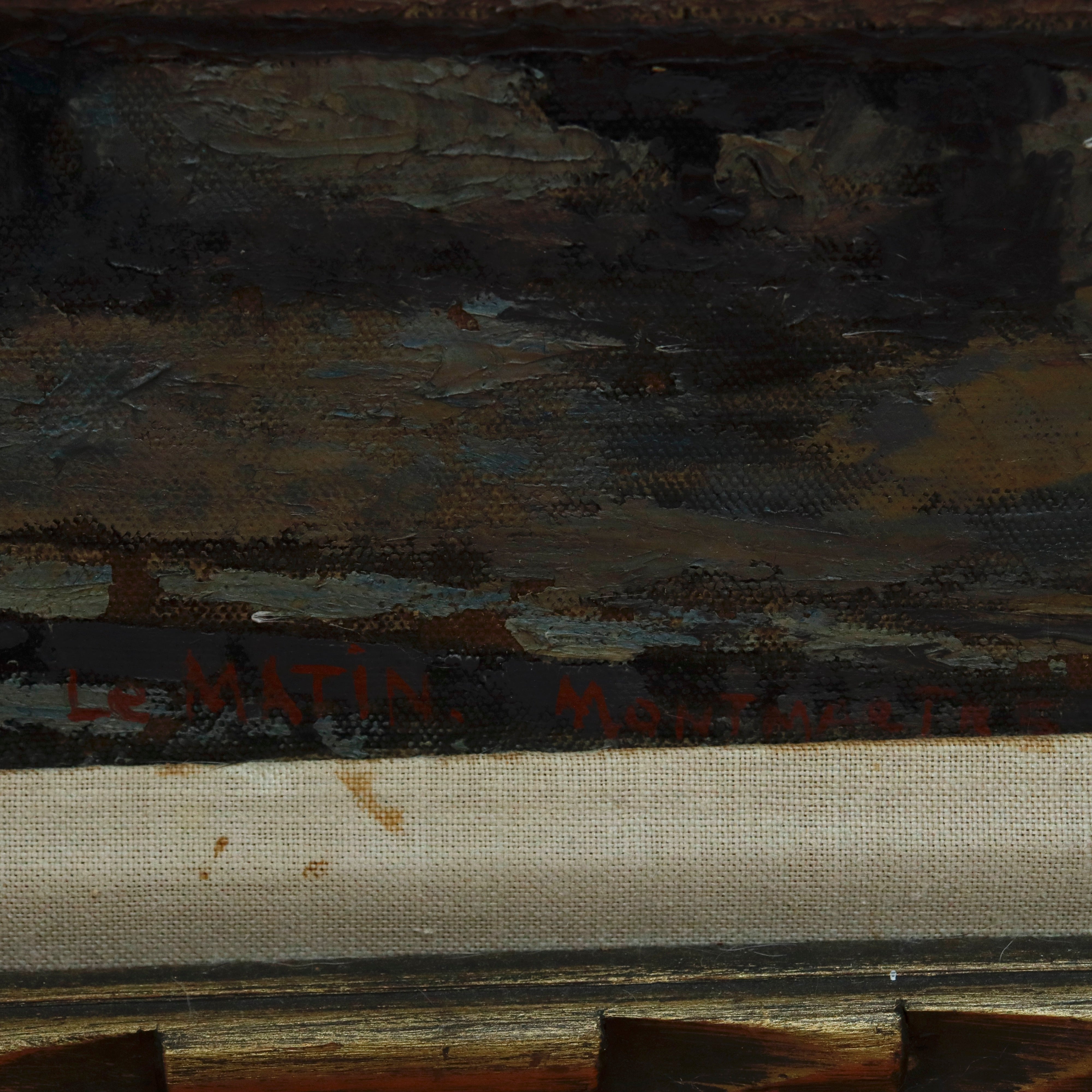 AW462: Fernand Laval Place du Tertre Montmartre Oil on Canvas Painting