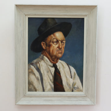 Elmo Brule "Sheriff" WPA Oil on Canvas Circa 1932 | Work of Man