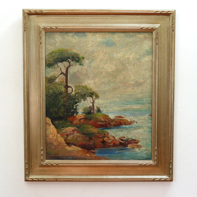 California Plein Air Monterey Coast Oil on Canvas Painting | Work of Man