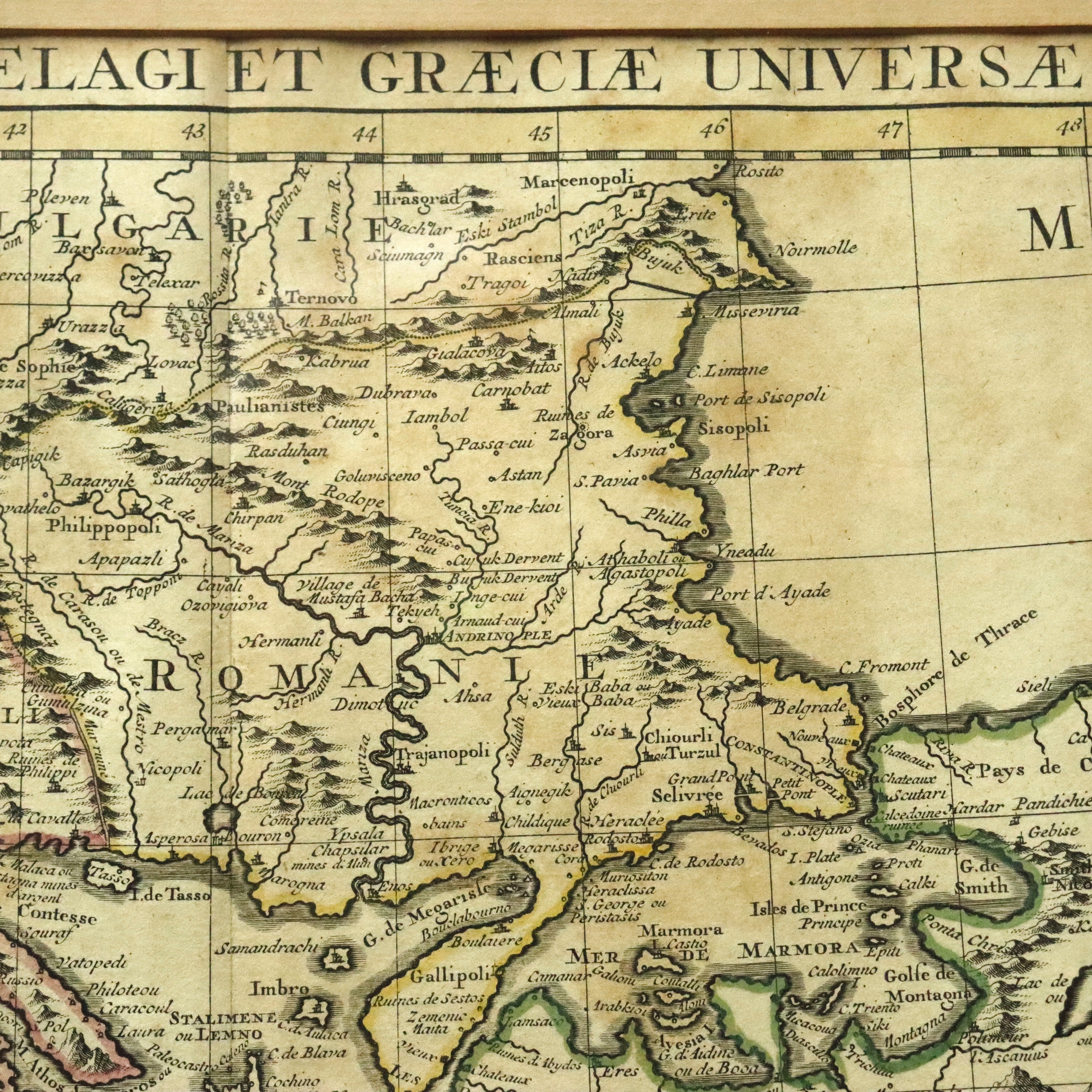 AW7-017: Guillaume de L'Isle Circa 1730 Map of the Aegean Sea "Carte De La Grece"