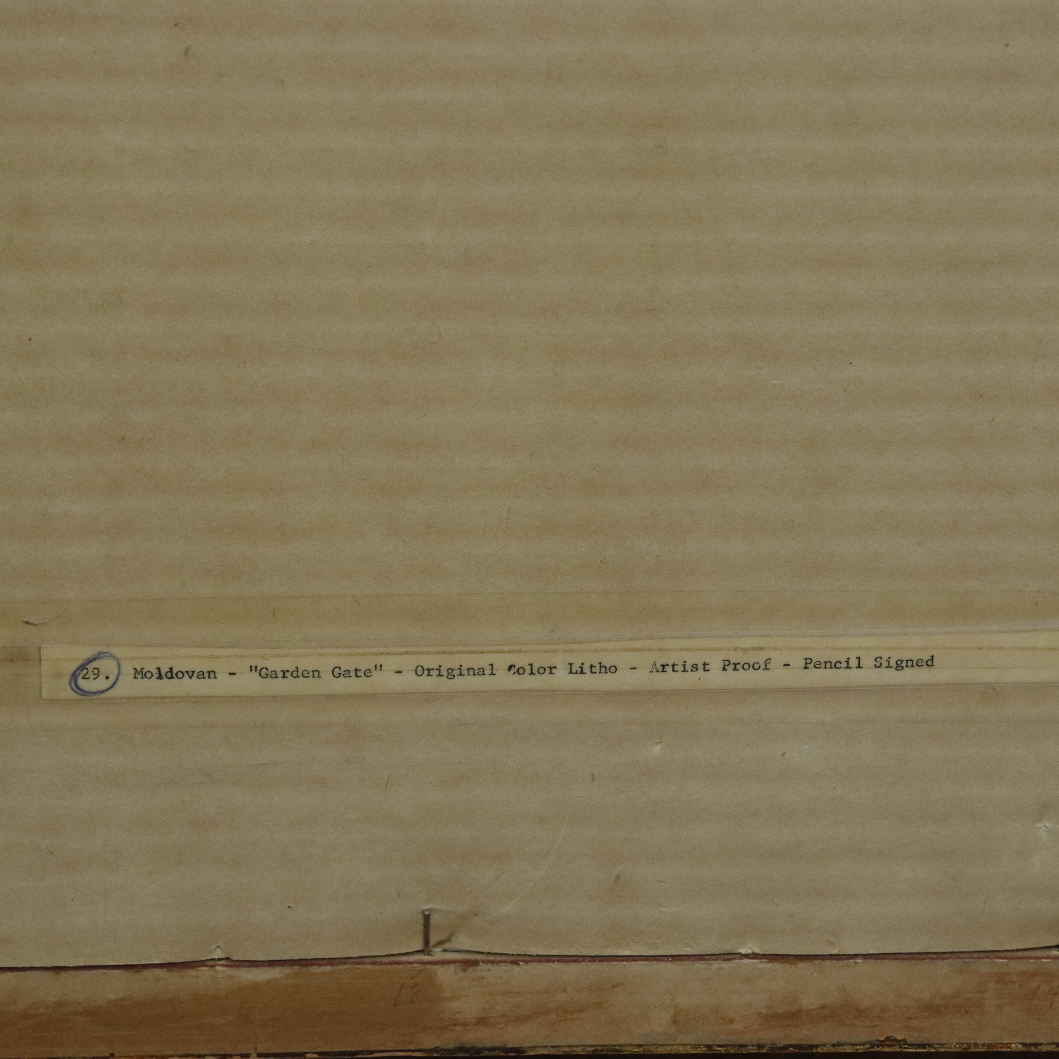 AW8-140: Sacha Moldovan "Garden Gate" Lithograph Hors d'Commerce Proof