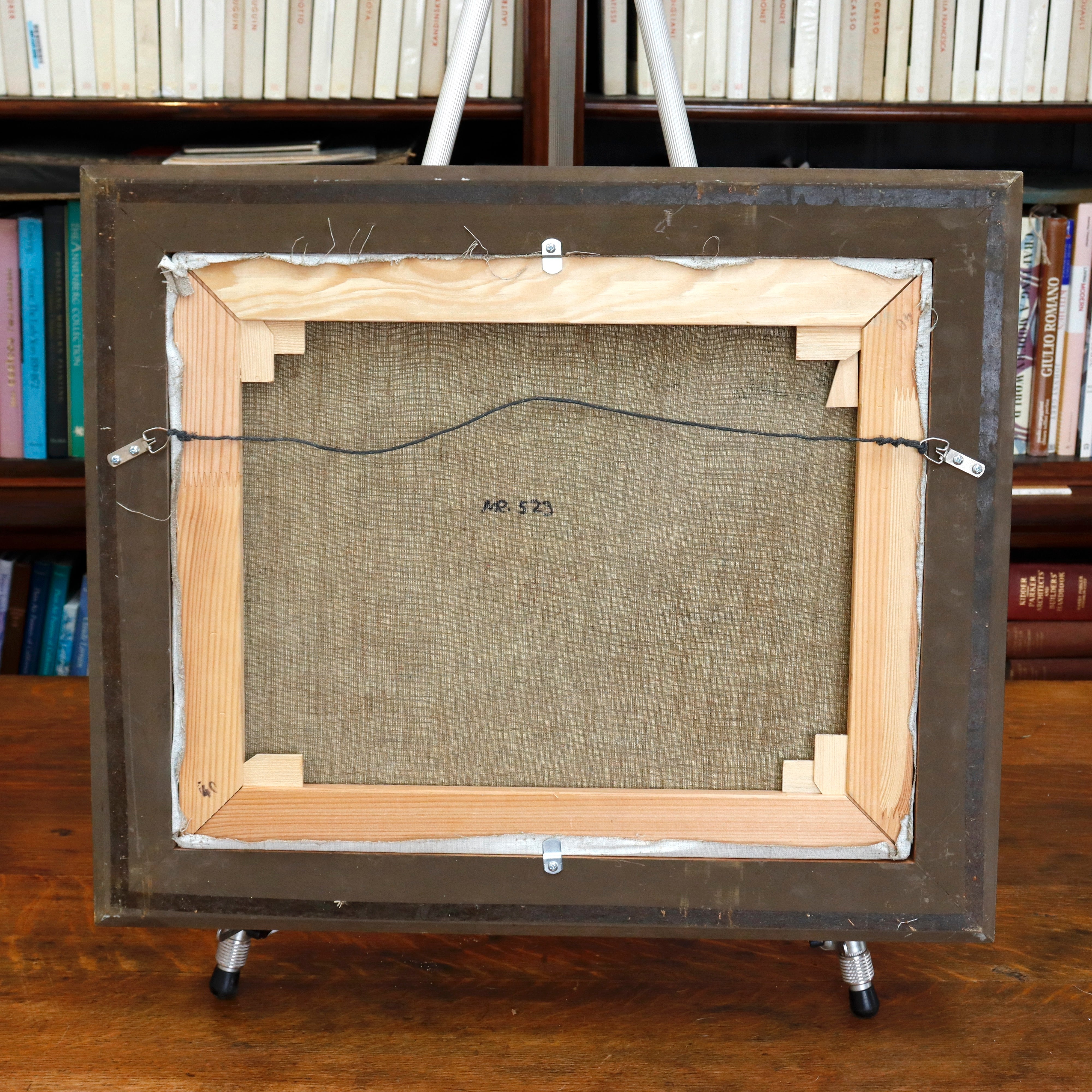 AW932: Expressionist Landscape Oil on Canvas Painting Mid 20th Century