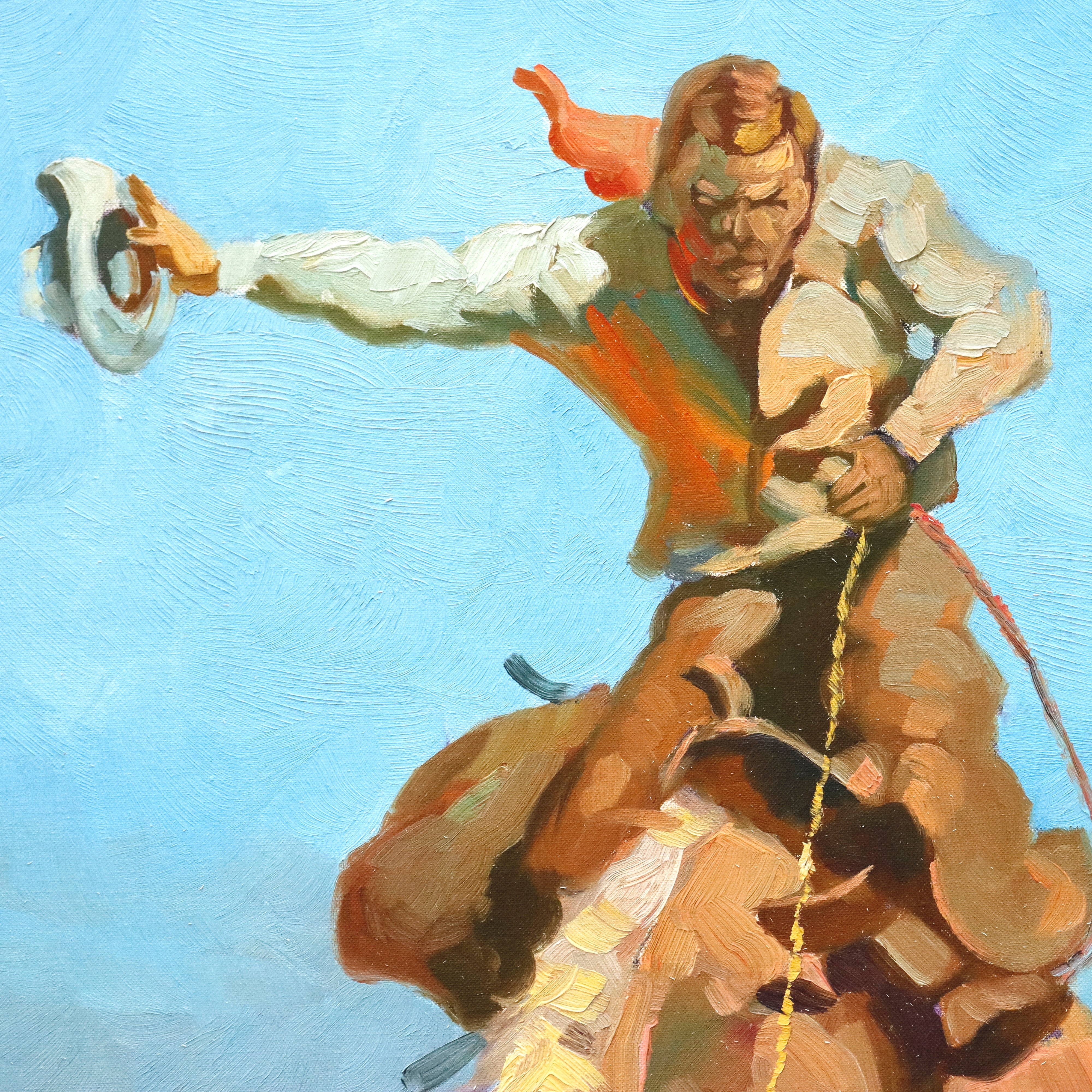 AW933: Don Roberto Teddy Roosevelt Rough Rider WPA Mural Study