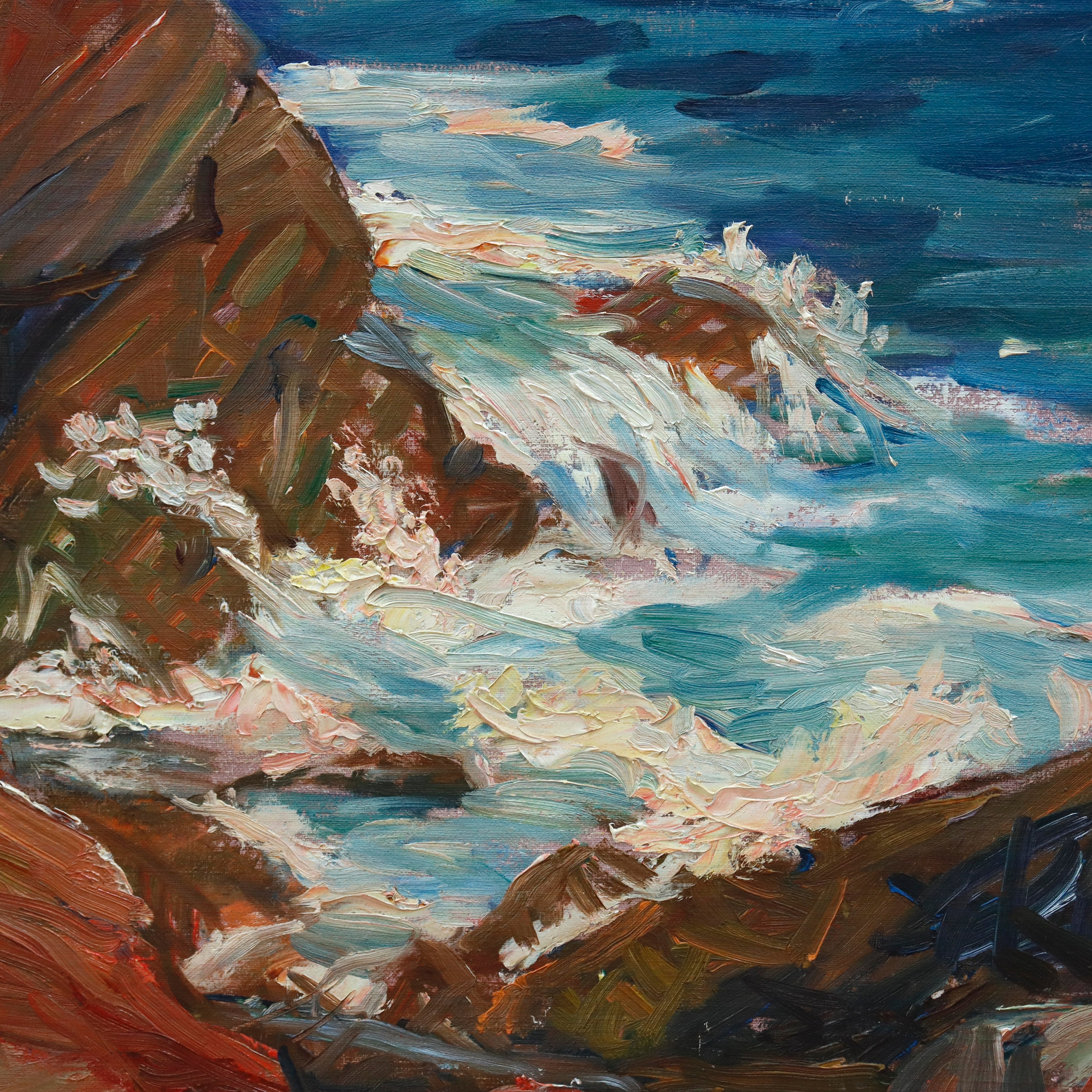 AW938: Agnes Richmond Gloucester Inlet Oil on Canvas Painting