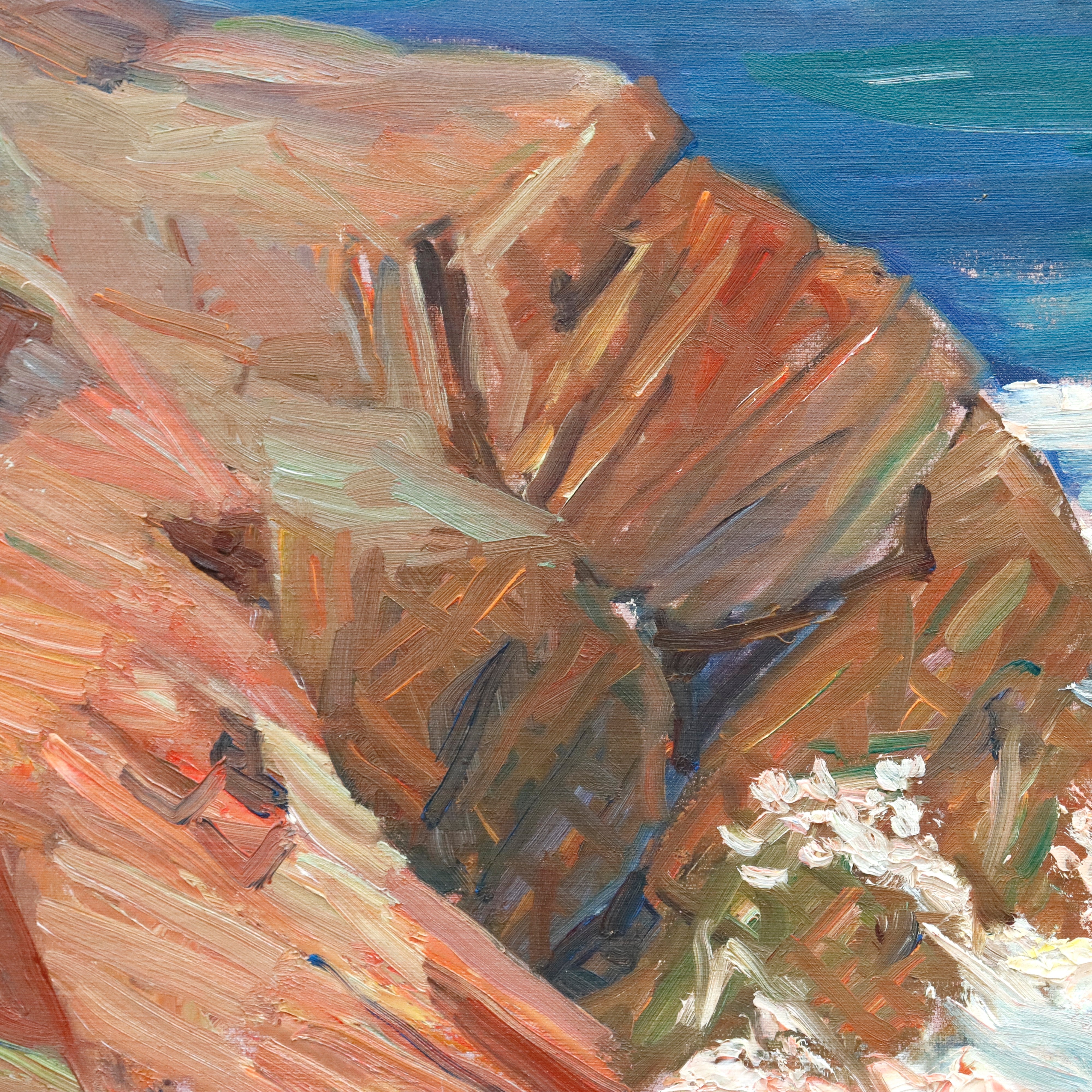 AW938: Agnes Richmond Gloucester Inlet Oil on Canvas Painting