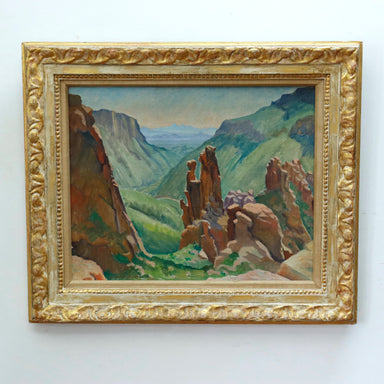 JH Macpherson Canyon Rocks Painting Newcomb Macklin Frame | Work of Man