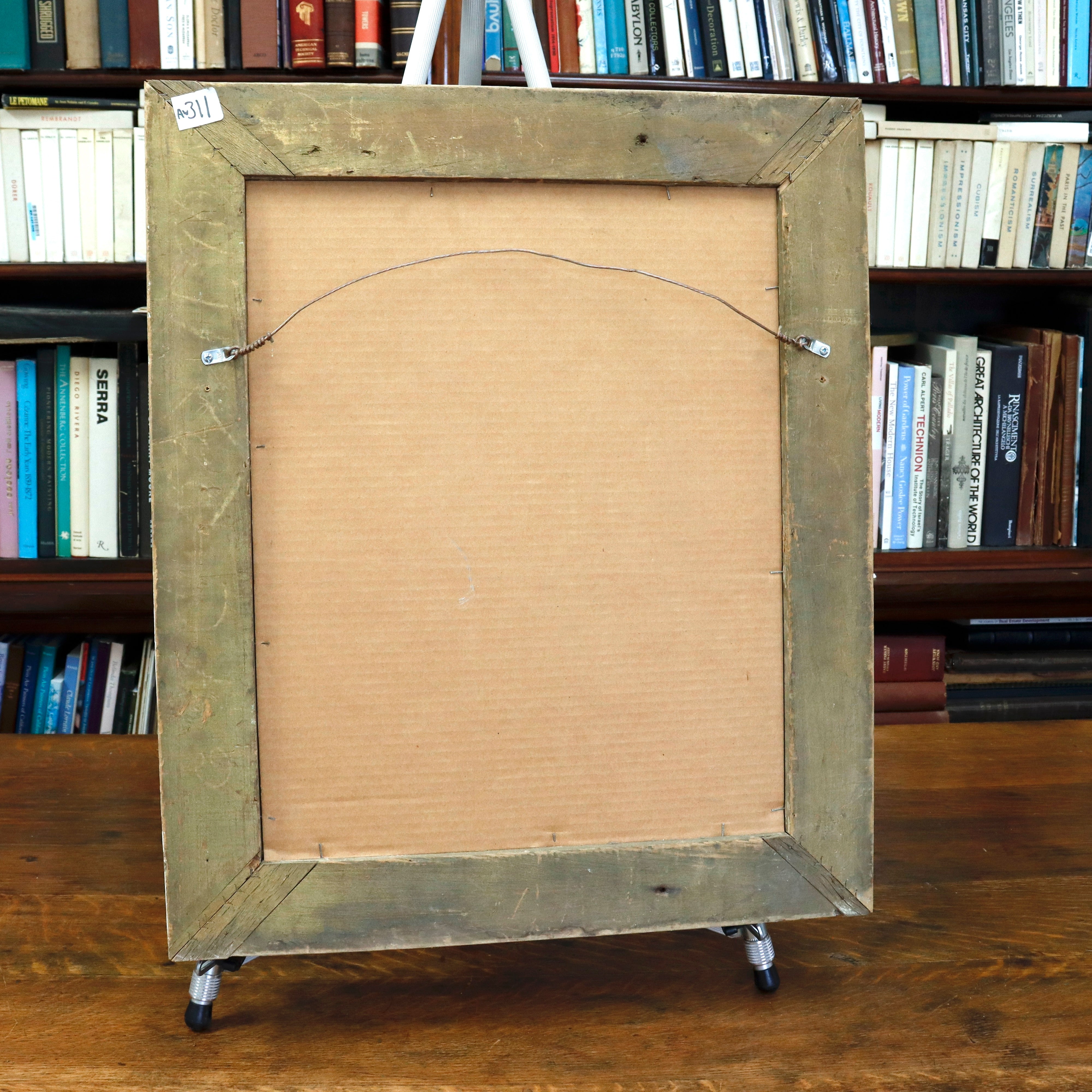 AW311: Anton Brzezinski Cubist Oil on Board Painting Woman With Oranges Circa 2006