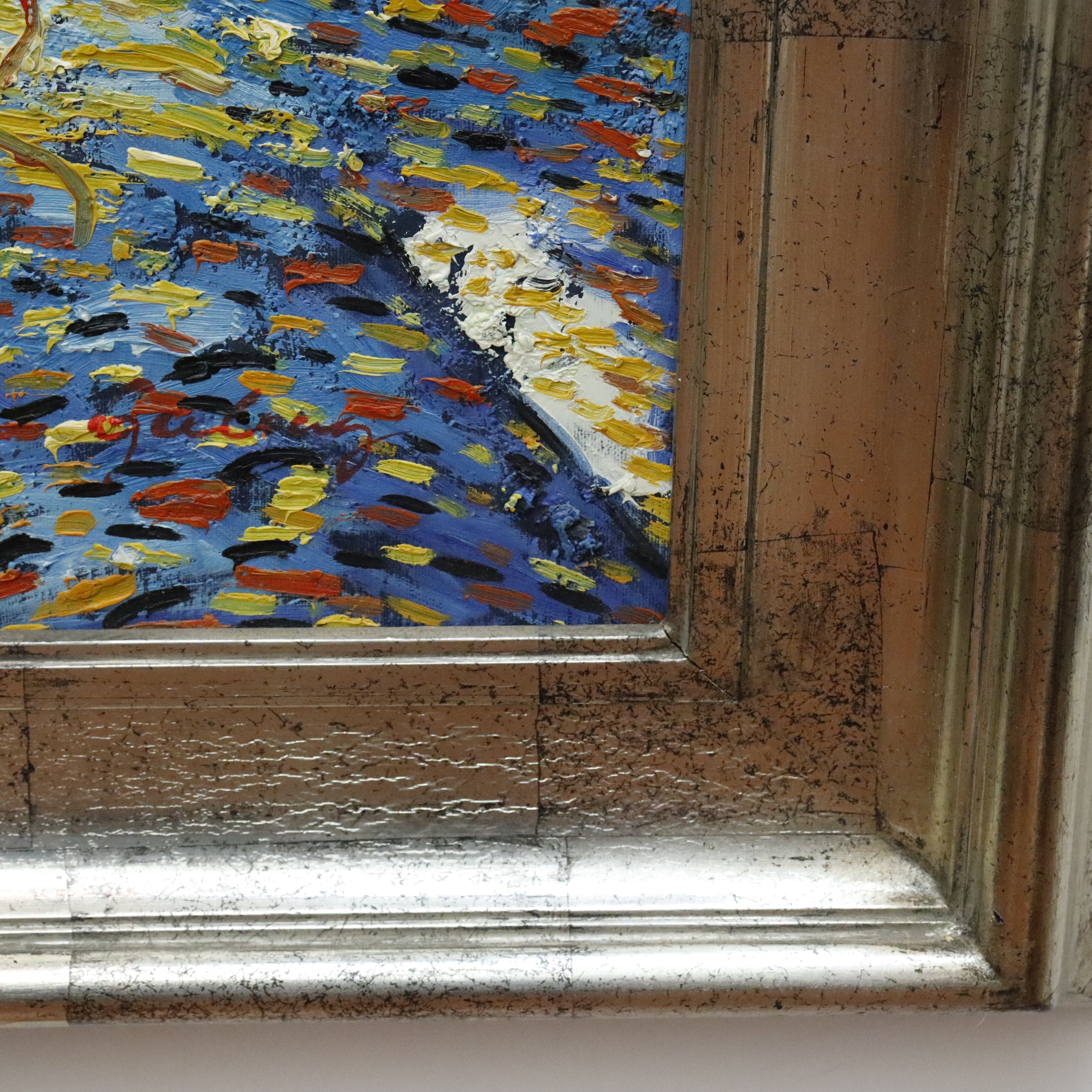 AW075:  After Vincent Van Gogh's 1888 "Cafe Terrace at Night" Oil on Canvas Painting