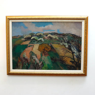 Alfred Marie Le Petit "Trees in a Landscape" Oil on Canvas Painting | Work of Man