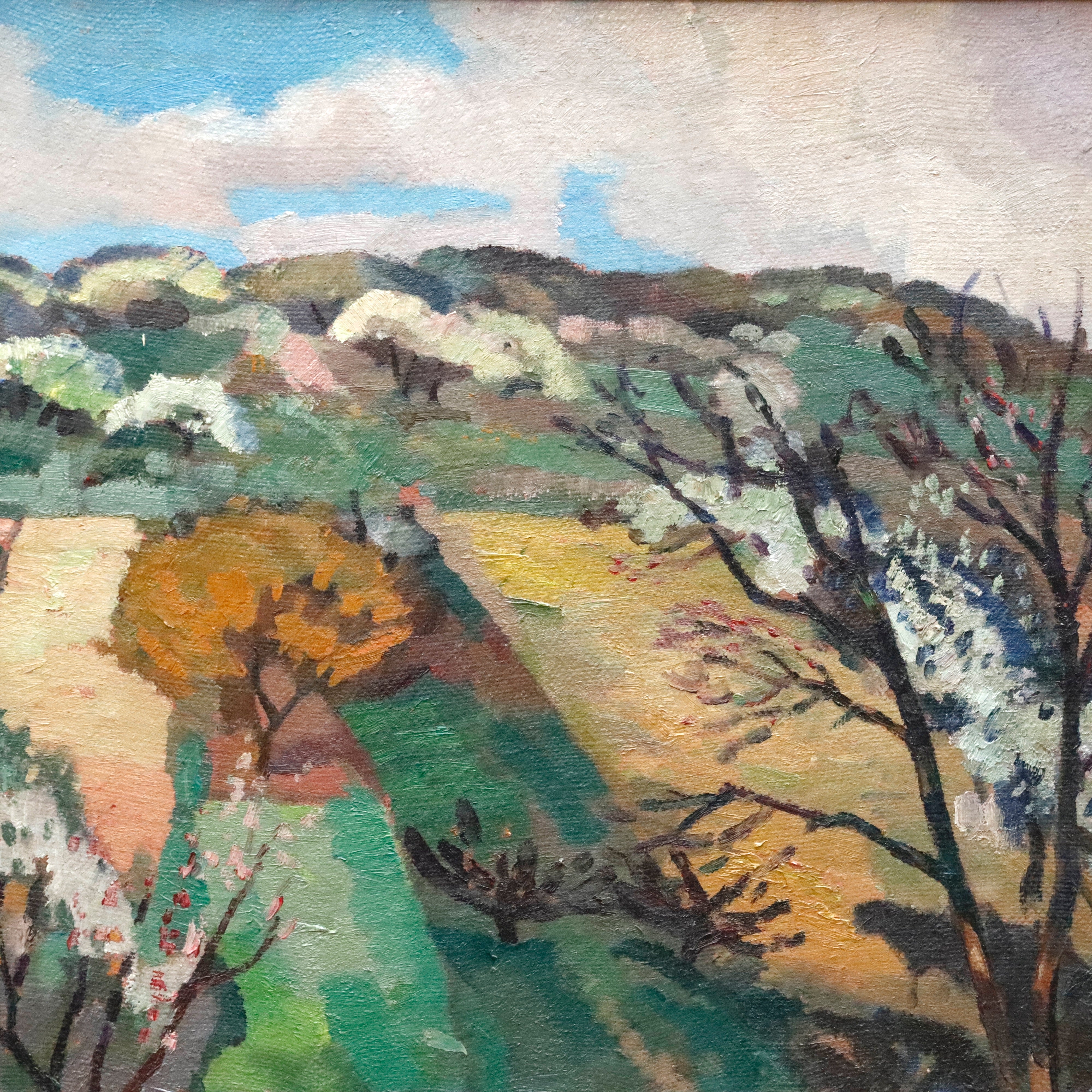 AW268: Alfred Marie Le Petit Trees in a Landscape Oil on Canvas Painting