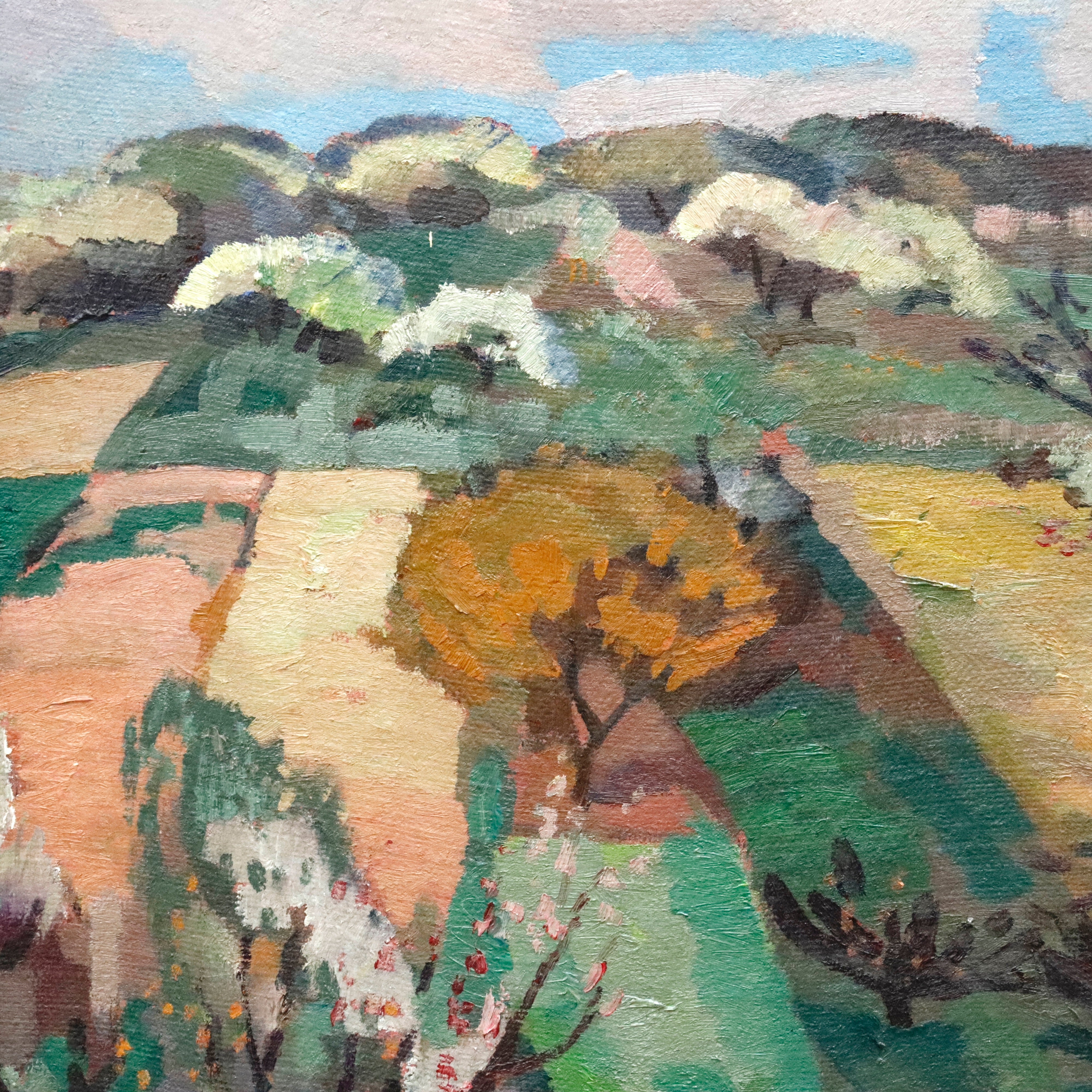 AW268: Alfred Marie Le Petit Trees in a Landscape Oil on Canvas Painting