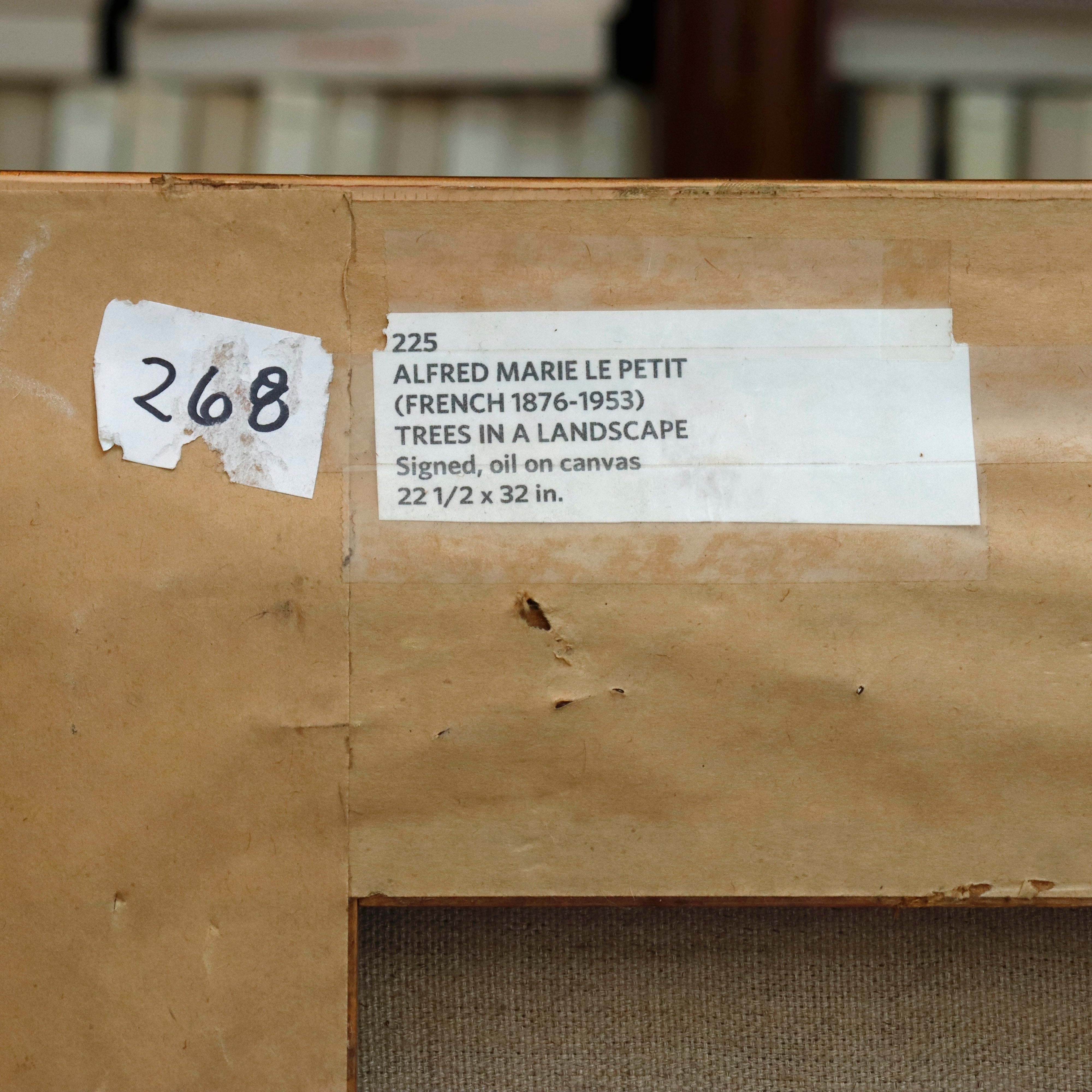 AW268: Alfred Marie Le Petit Trees in a Landscape Oil on Canvas Painting