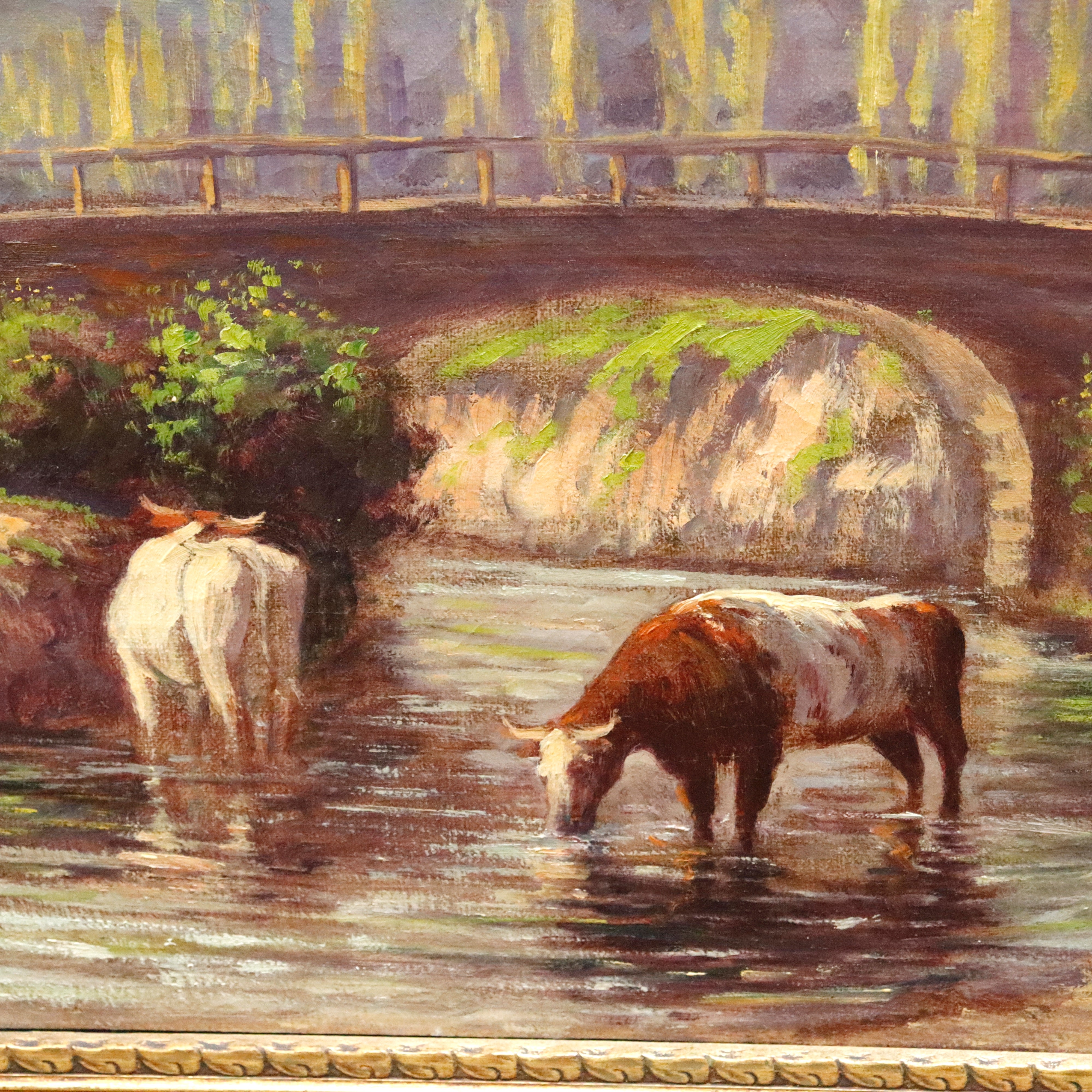 AW044: Alberto Lobos Aranquiz Chilean Artist Oil on Canvas Landscape Painting