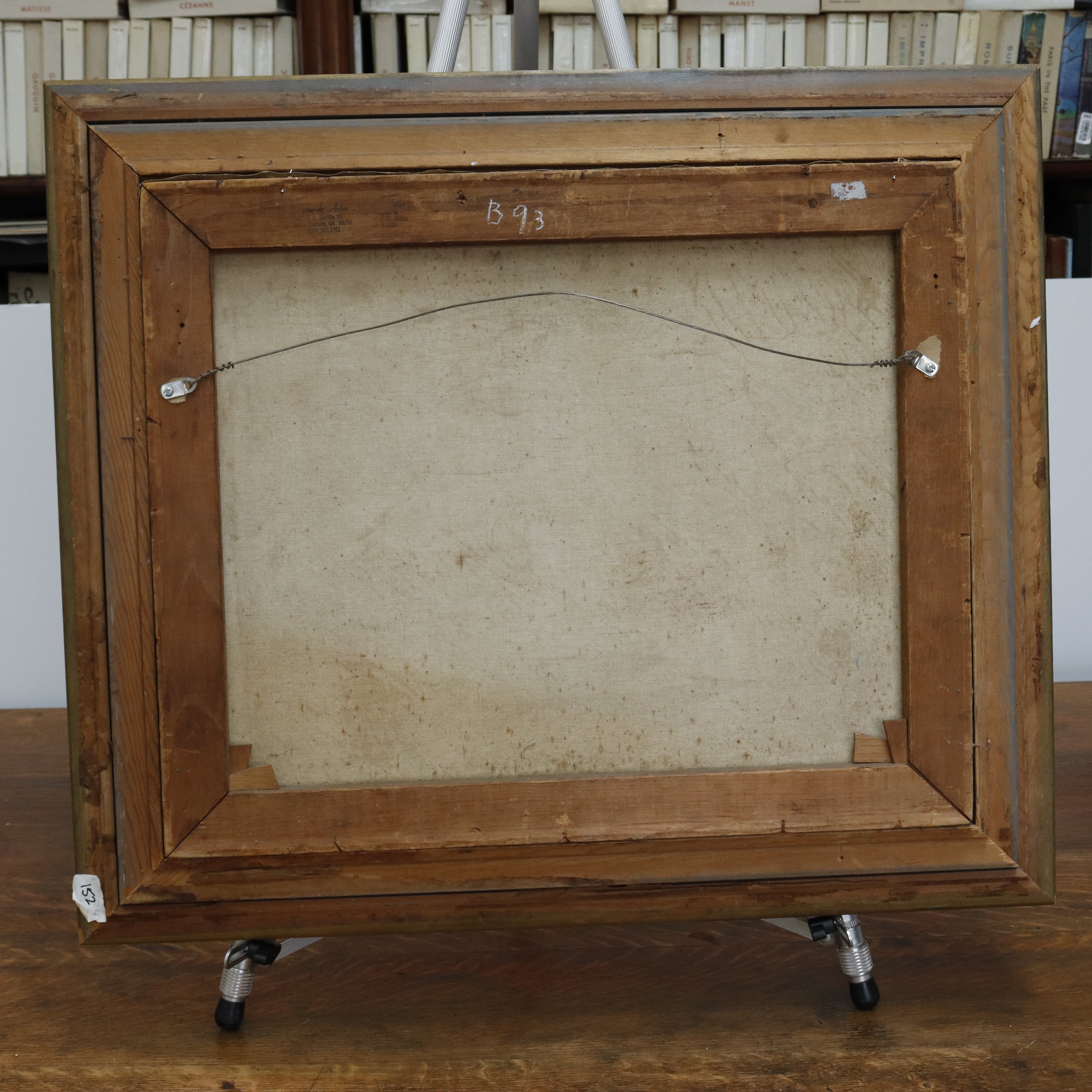 AW152: M E Evans Figure in Landscape Oil on Canvas Early 20th Century