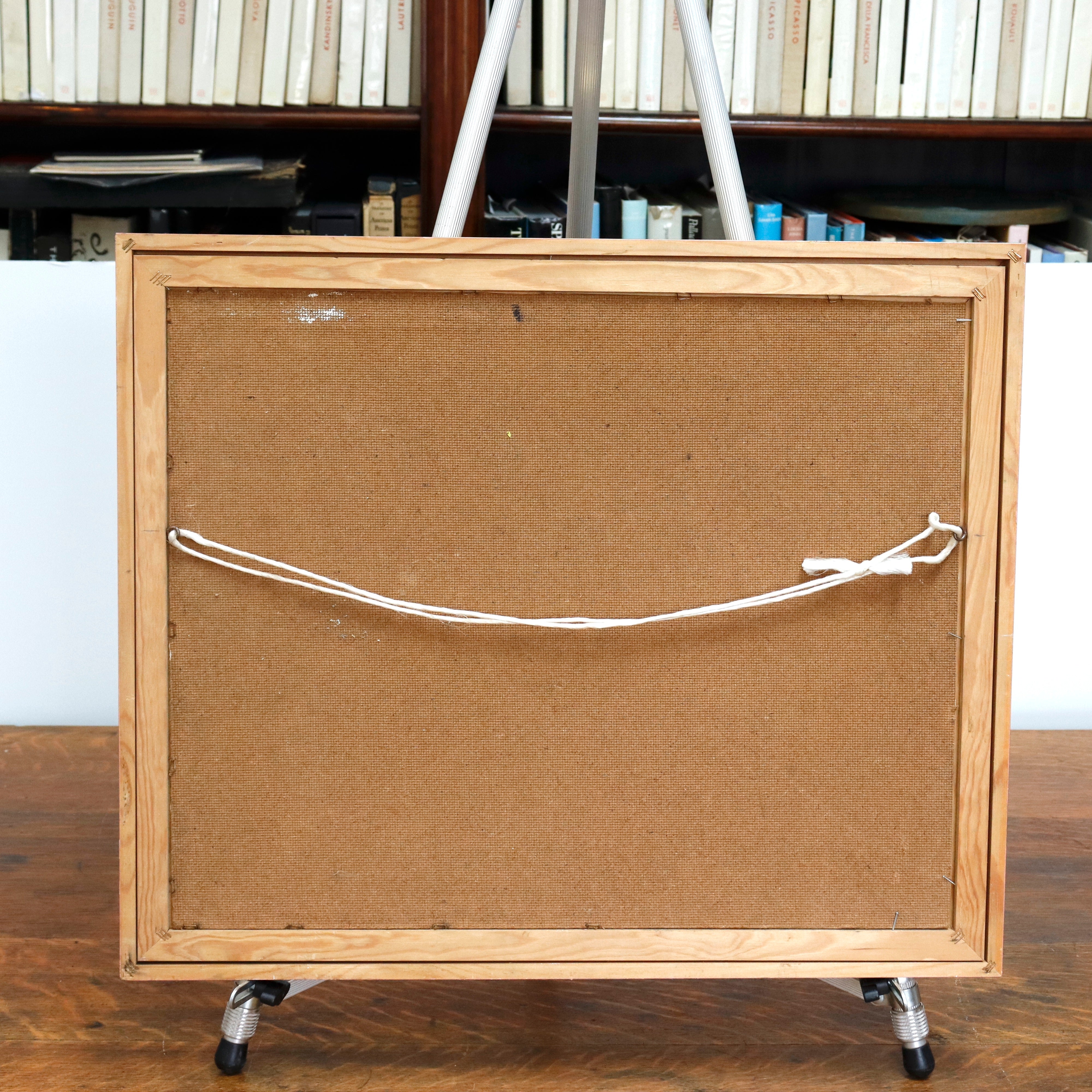 AW950: Livio Marzot Figures in a Landscape Modernist Mid Century Oil on Board