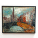 Cory Imports Italian School Modernist Cityscape Oil on Canvas  | Work of Man