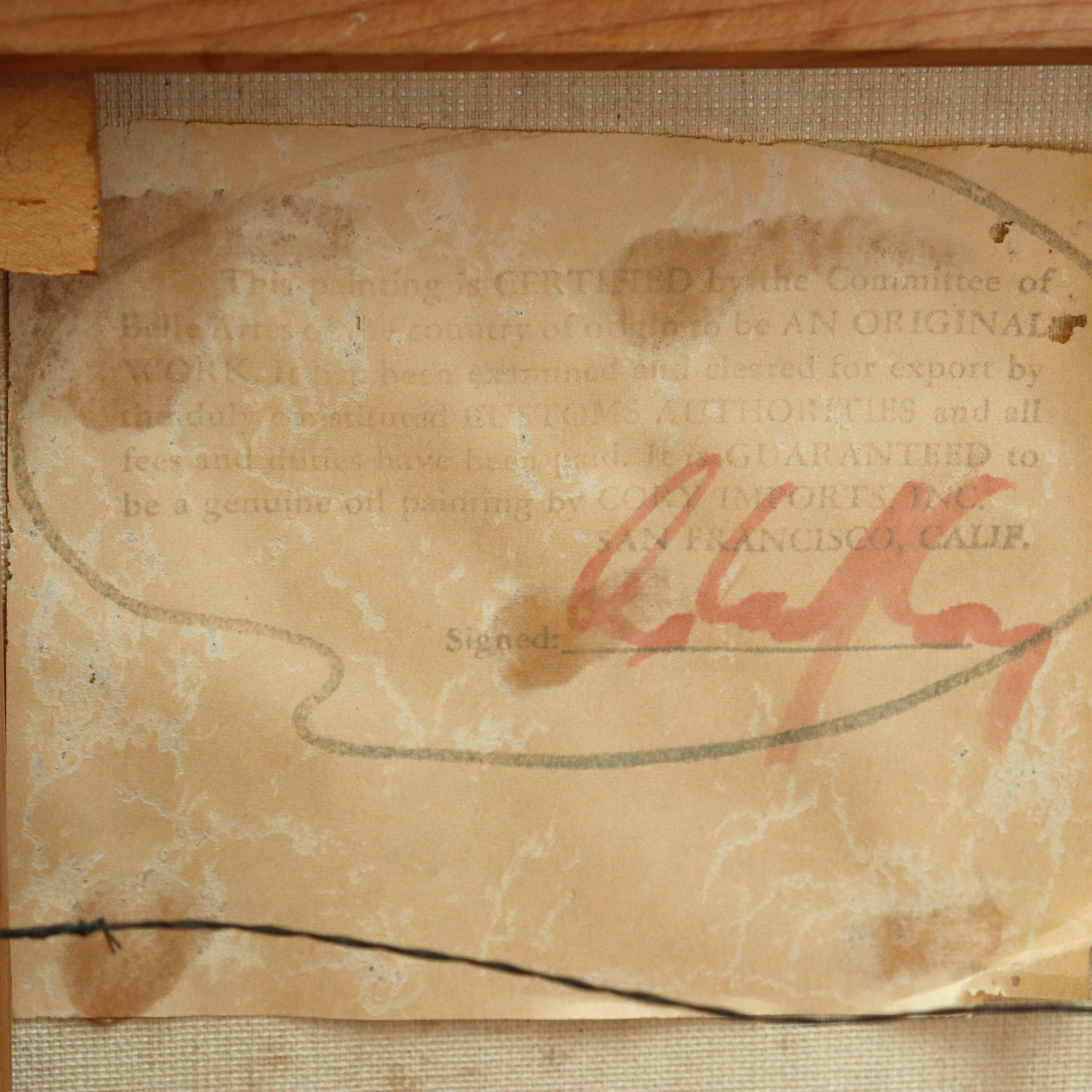 AW138: Cory Imports Italian School Modernist Cityscape Oil on Canvas