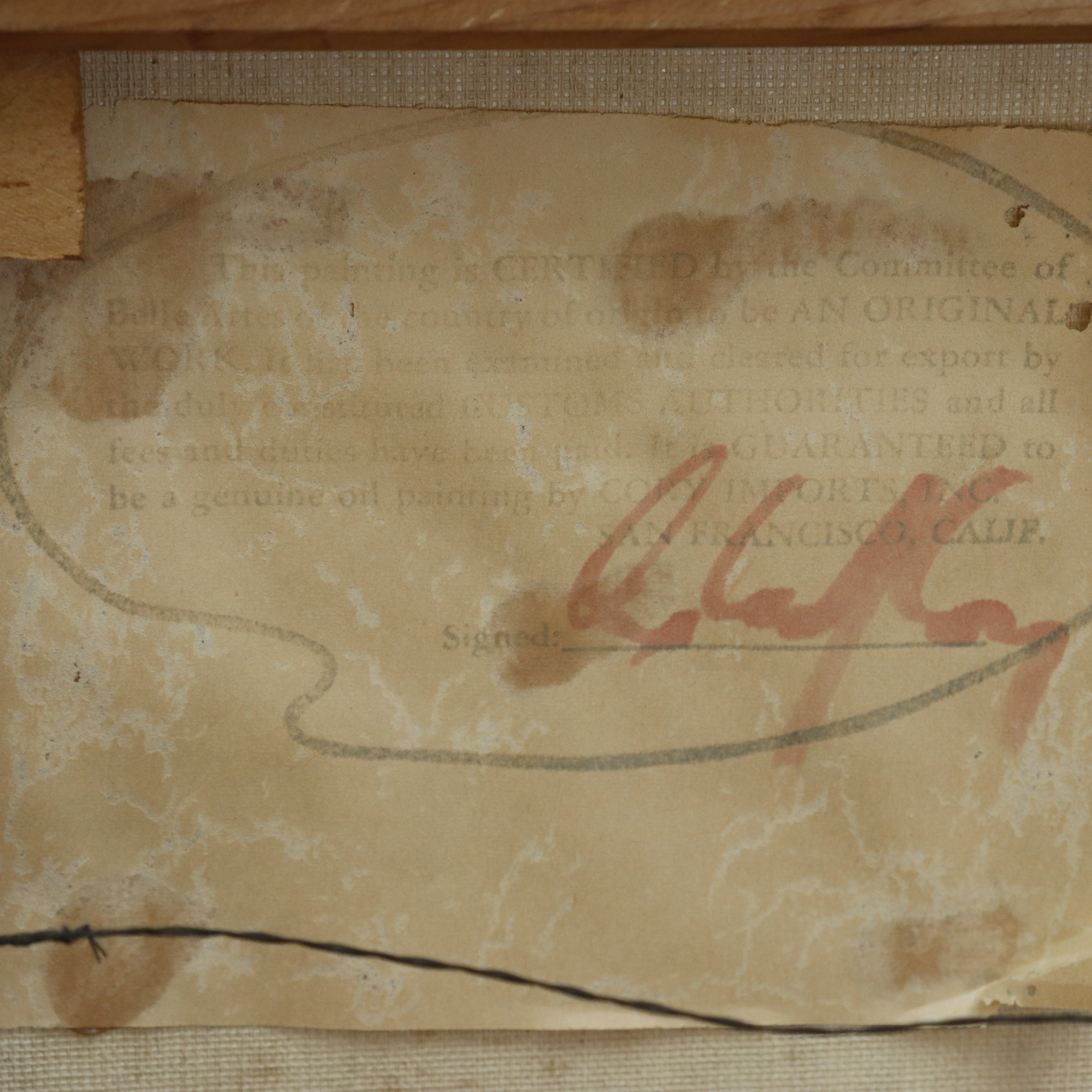 AW138: Cory Imports Italian School Modernist Cityscape Oil on Canvas