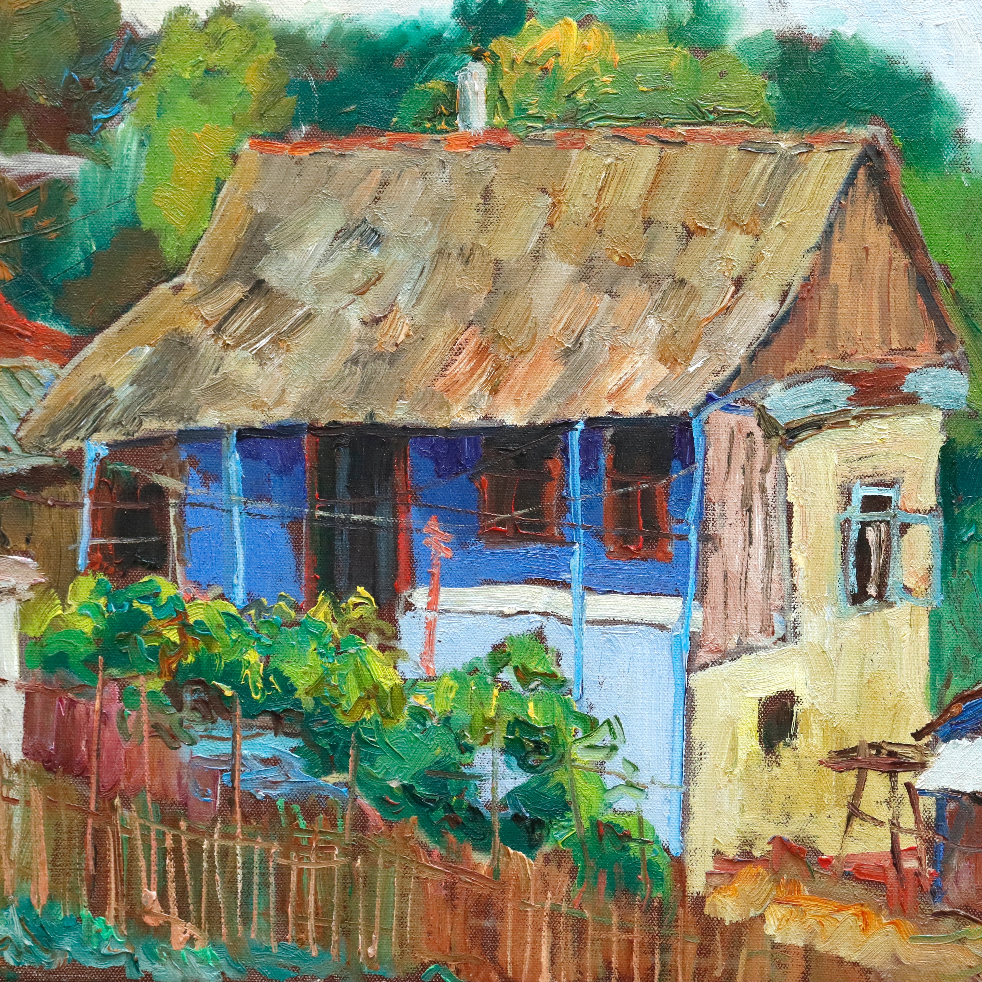 AW951: Aleksandr Kurchi Ukrainian Impressionist Oil on Canvas Landscape Painting