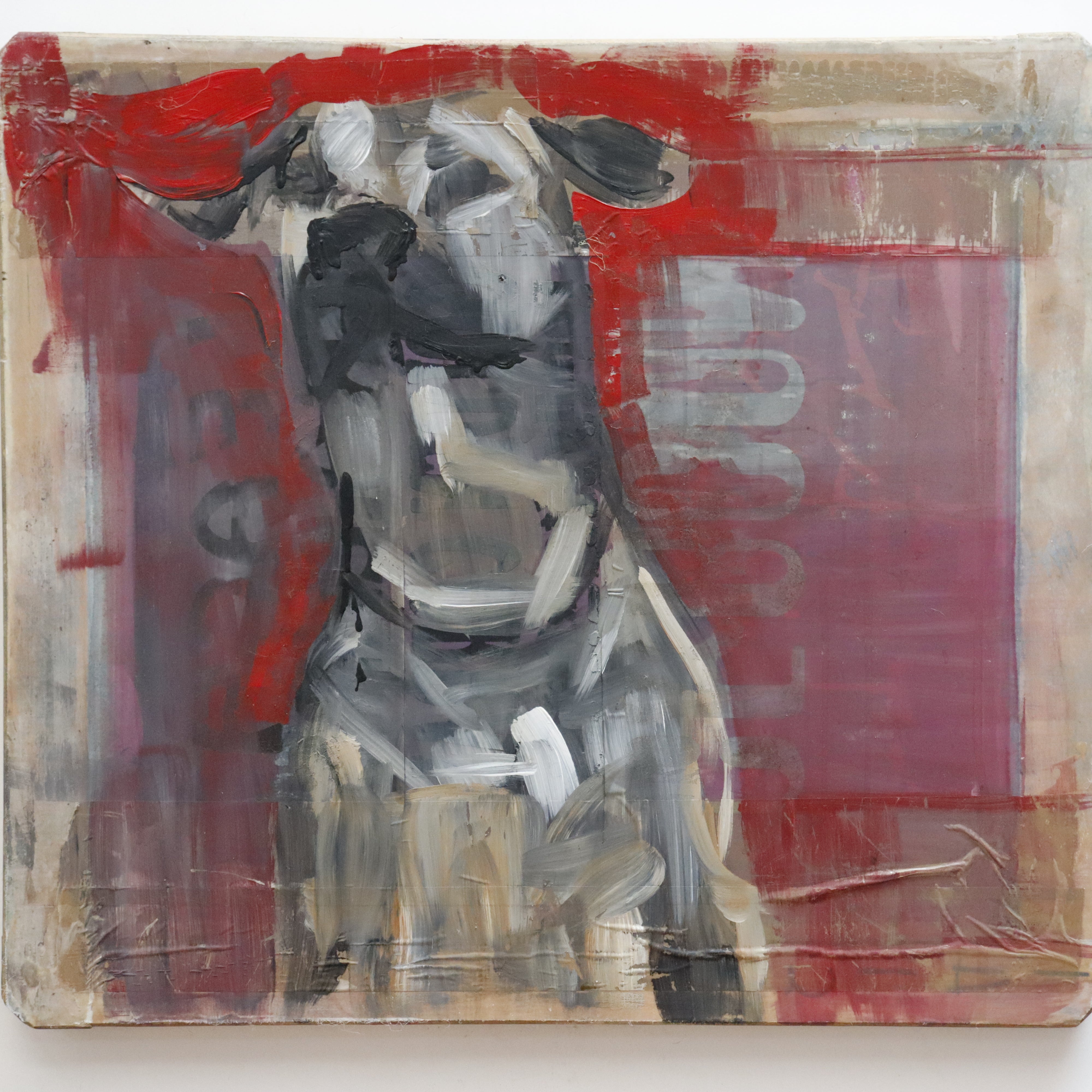 AW953: David Gant "Leroy" Portrait of a Dog Mixed Media