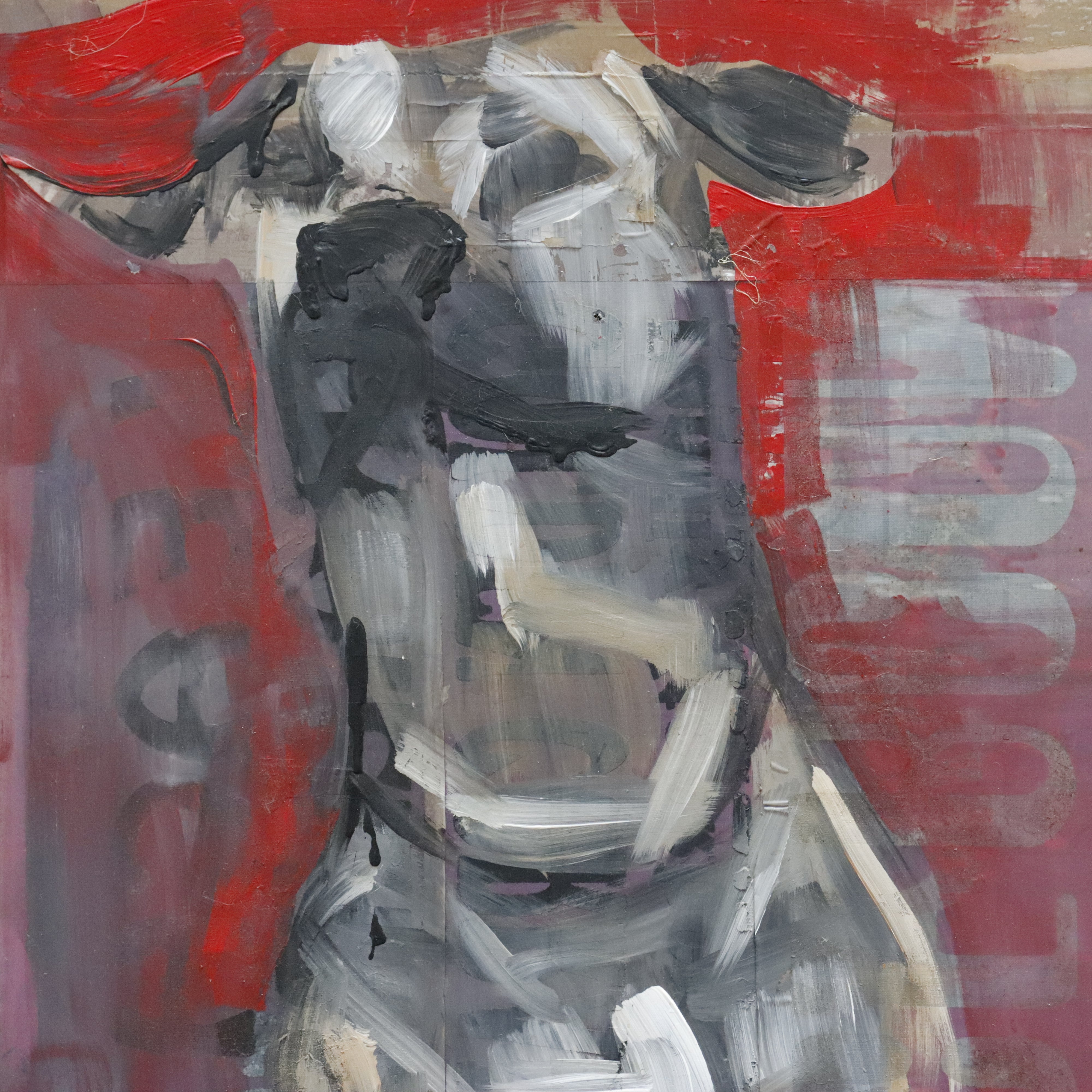 AW953: David Gant "Leroy" Portrait of a Dog Mixed Media