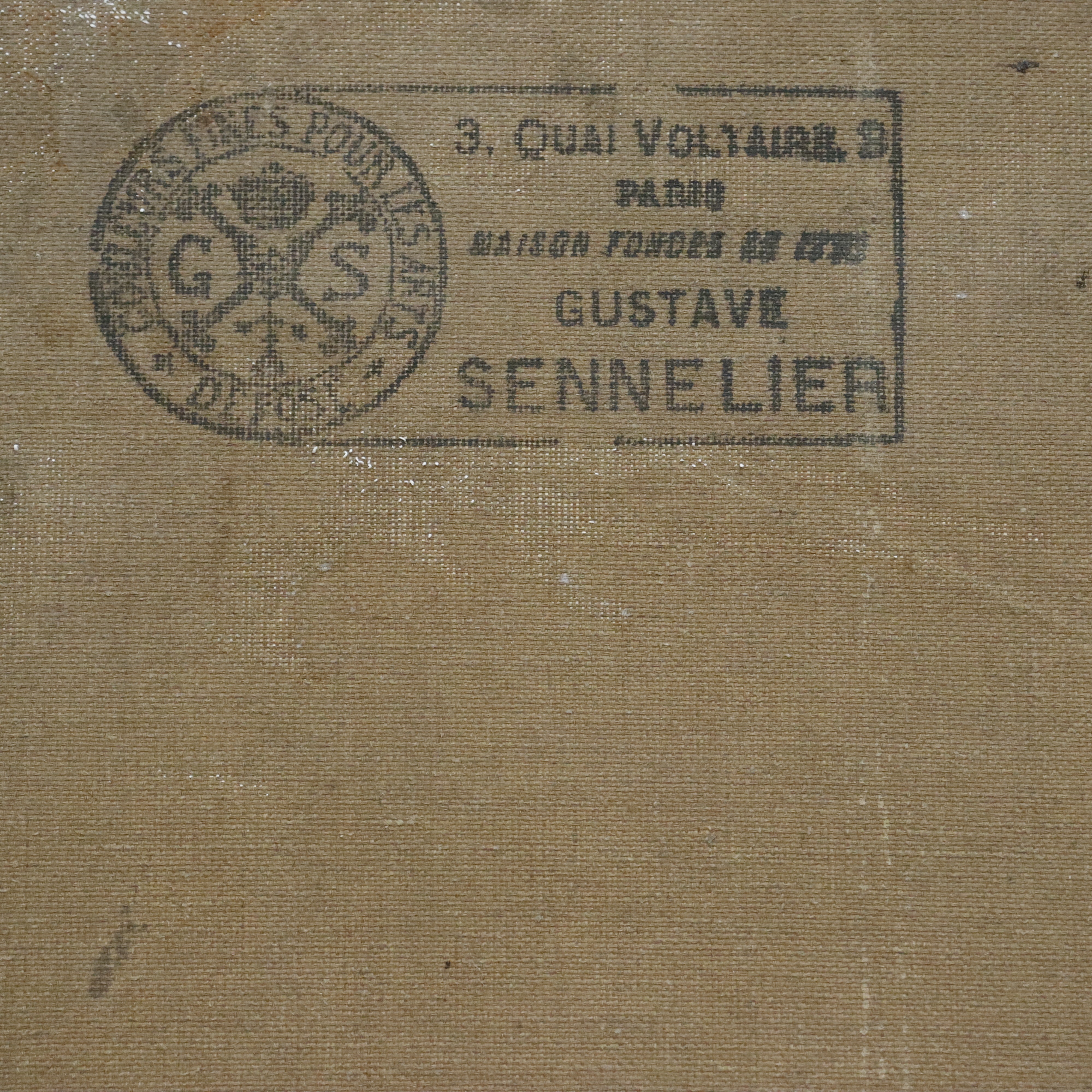 AW947: Antique French Academy Seated Nude Male Model Oil on Canvas Painting Circa 1900